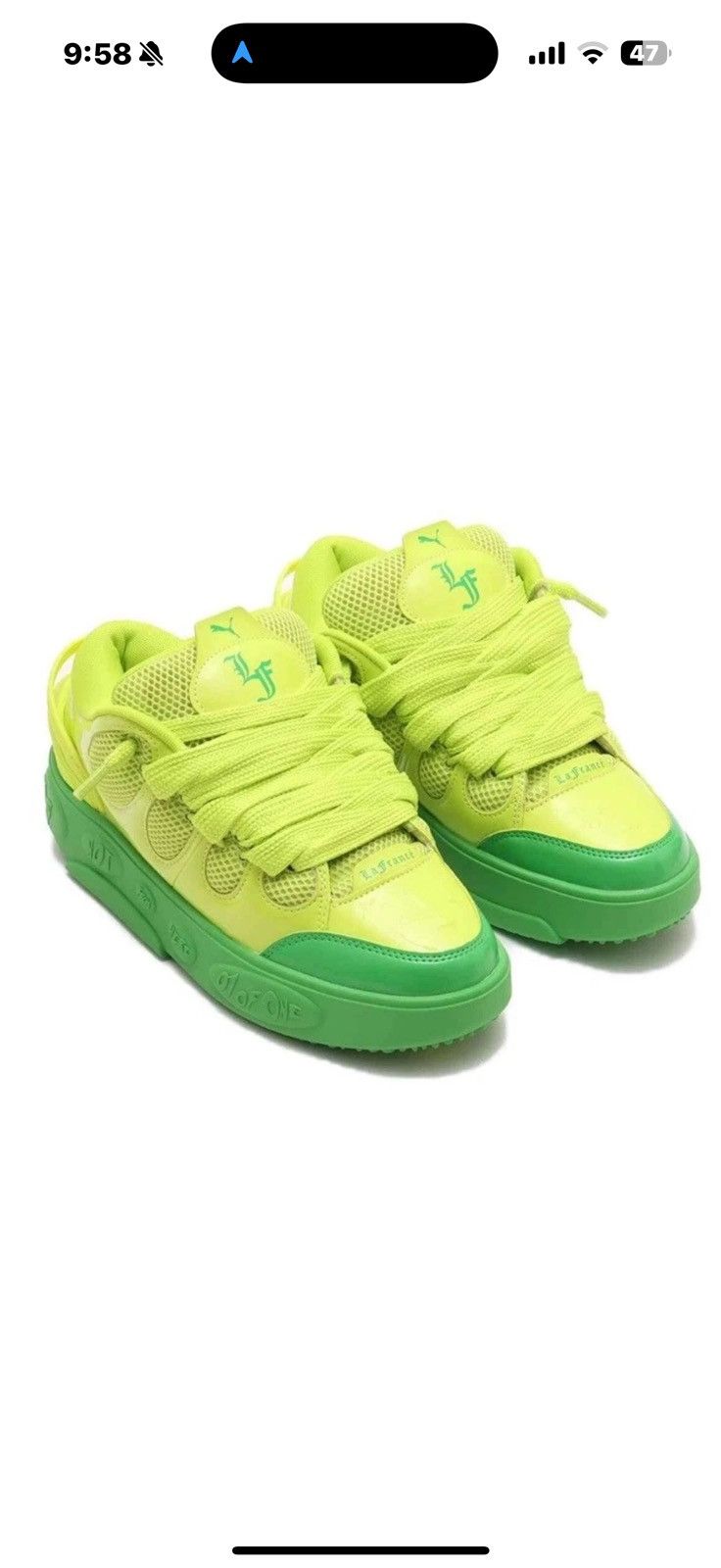 Puma PUMA Lamelo Ball LaFrance Assist Mens 9Green Lime Smash Size US 9 / EU 42 - 1 Thumbnail