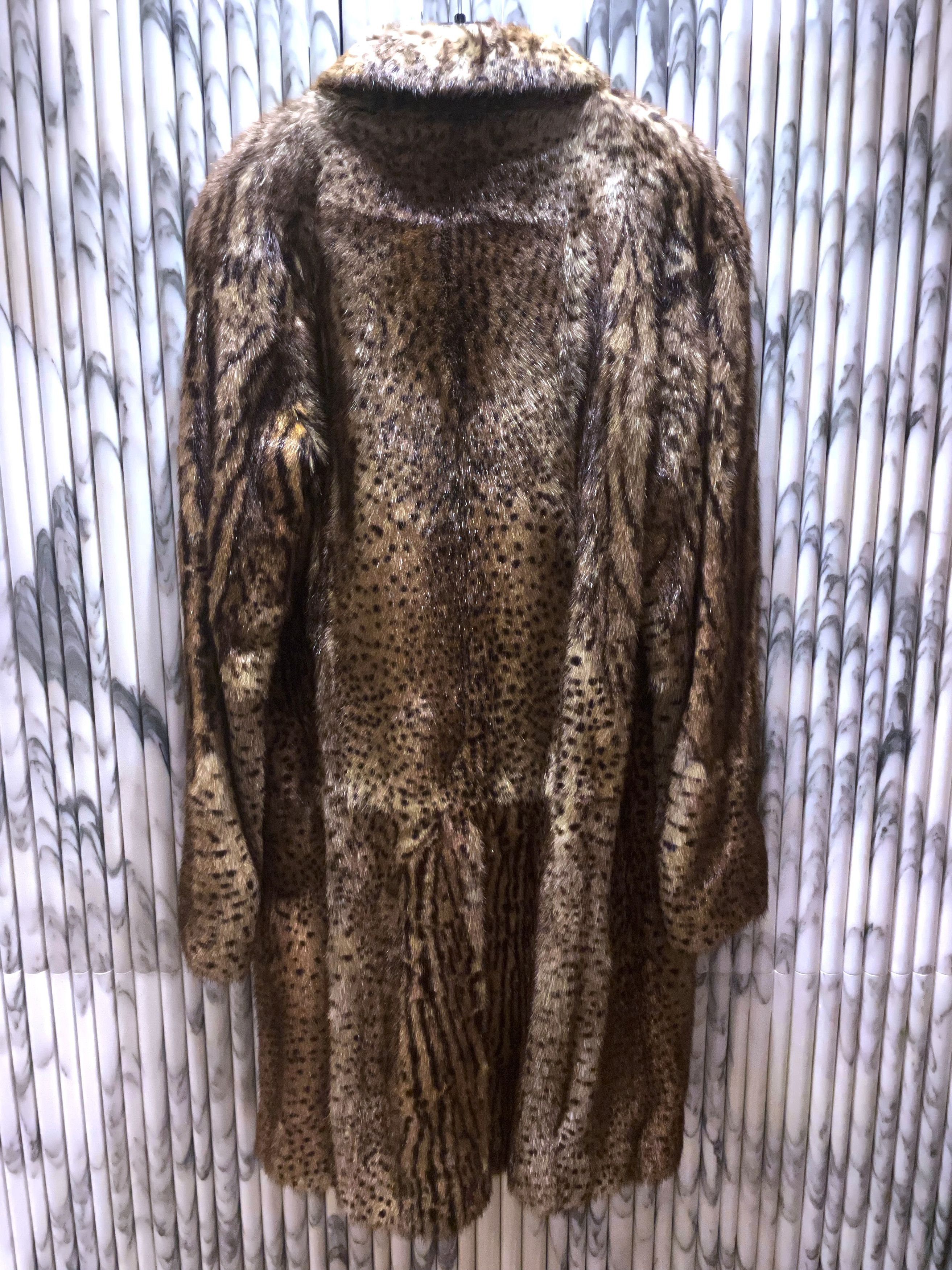 Hedi Slimane × Saint Laurent Paris *HOLY GRAIL* BABYCAT LEOPARD OCELOT MARMOT MINK FUR COAT Size US M / EU 48-50 / 2 - 9 Thumbnail