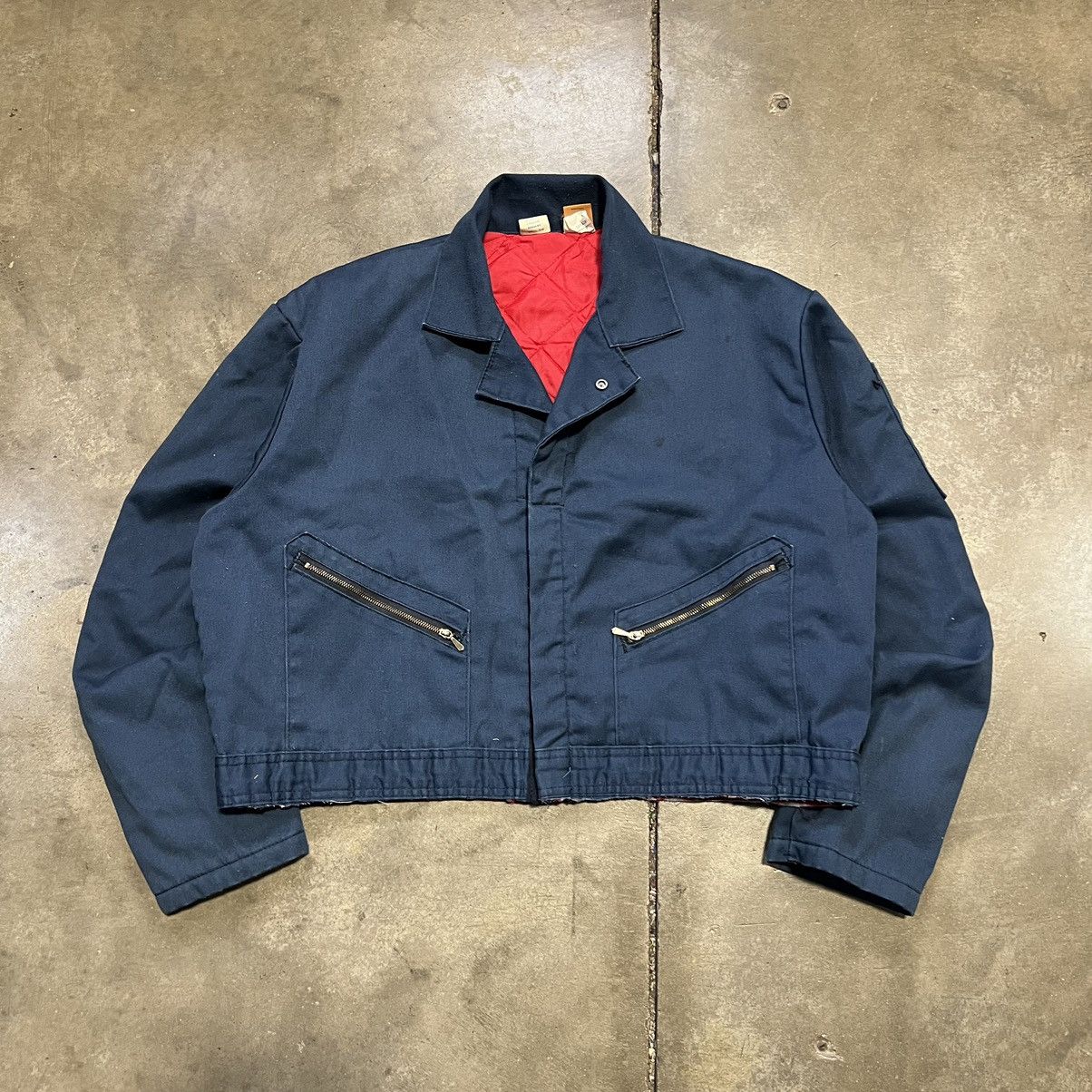 Vintage × Wrangler Vintage 80s Big Ben Wrangler Cropped Workwear Jacket Boxy Size US S / EU 44-46 / 1 - 1 Thumbnail