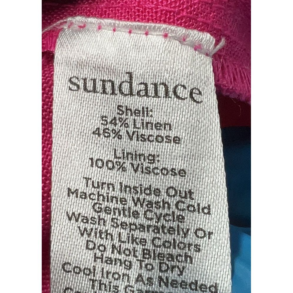 Designer NWT Sundance Catalog Antoniette Linen Dress Pink XS MSRP$148 Size XS / US 0-2 / IT 36-38 - 6 Thumbnail