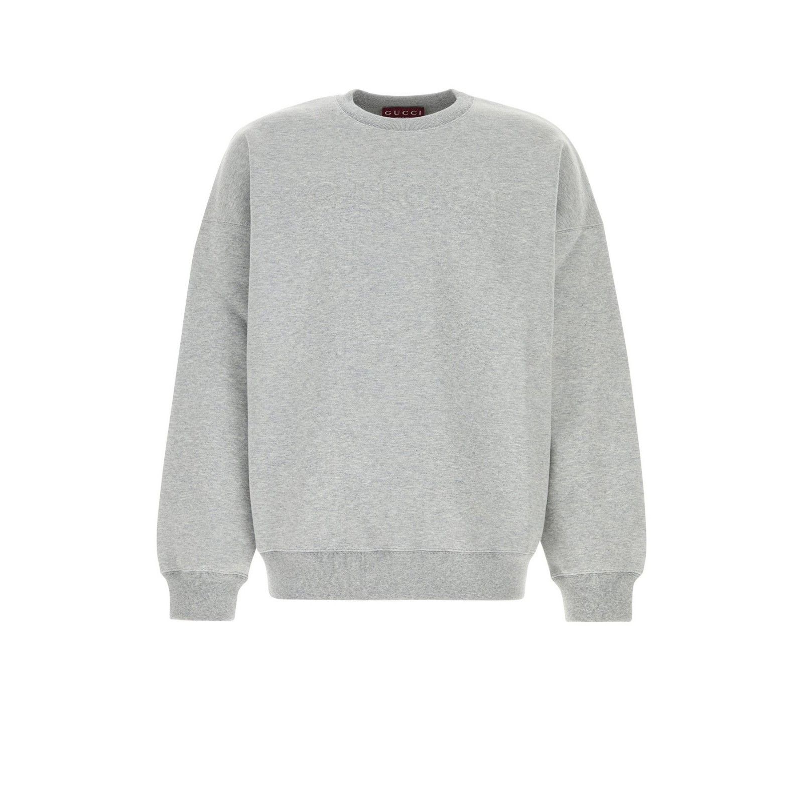 GUCCI Gray Cotton Blend Oversize Sweatshirt New And Authenti