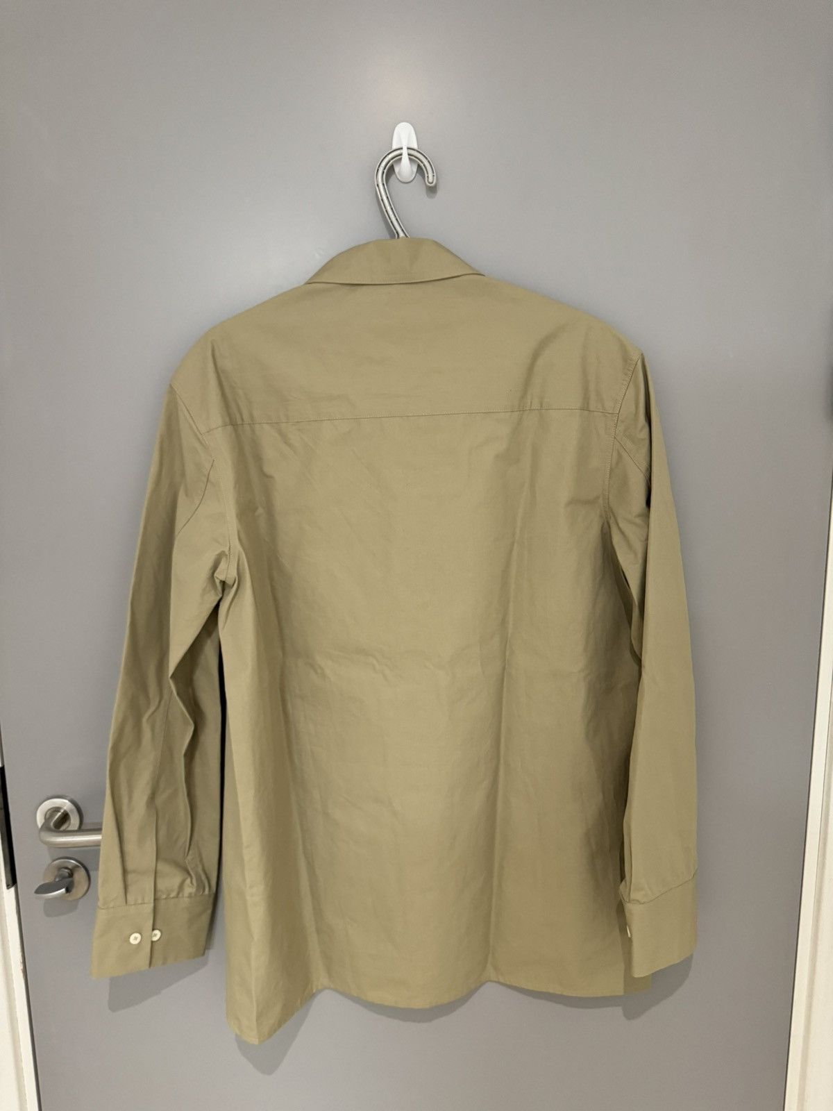 Jil Sander Detachable Leather Patch Plain Shirt Size US M / EU 48-50 / 2 - 2 Thumbnail