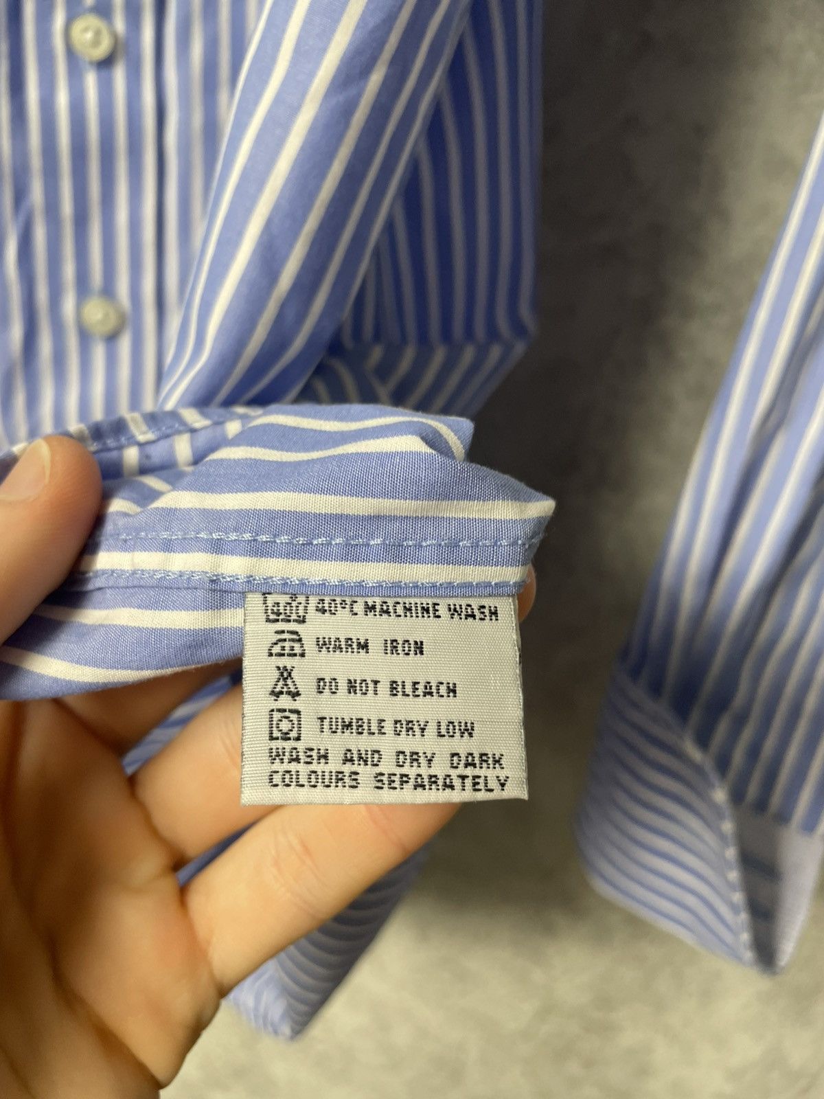 Balmain Vintage Balmain Business Stripe Shirt w/ French Cuffs 16½/42 Size US XL / EU 56 / 4 - 19 Thumbnail