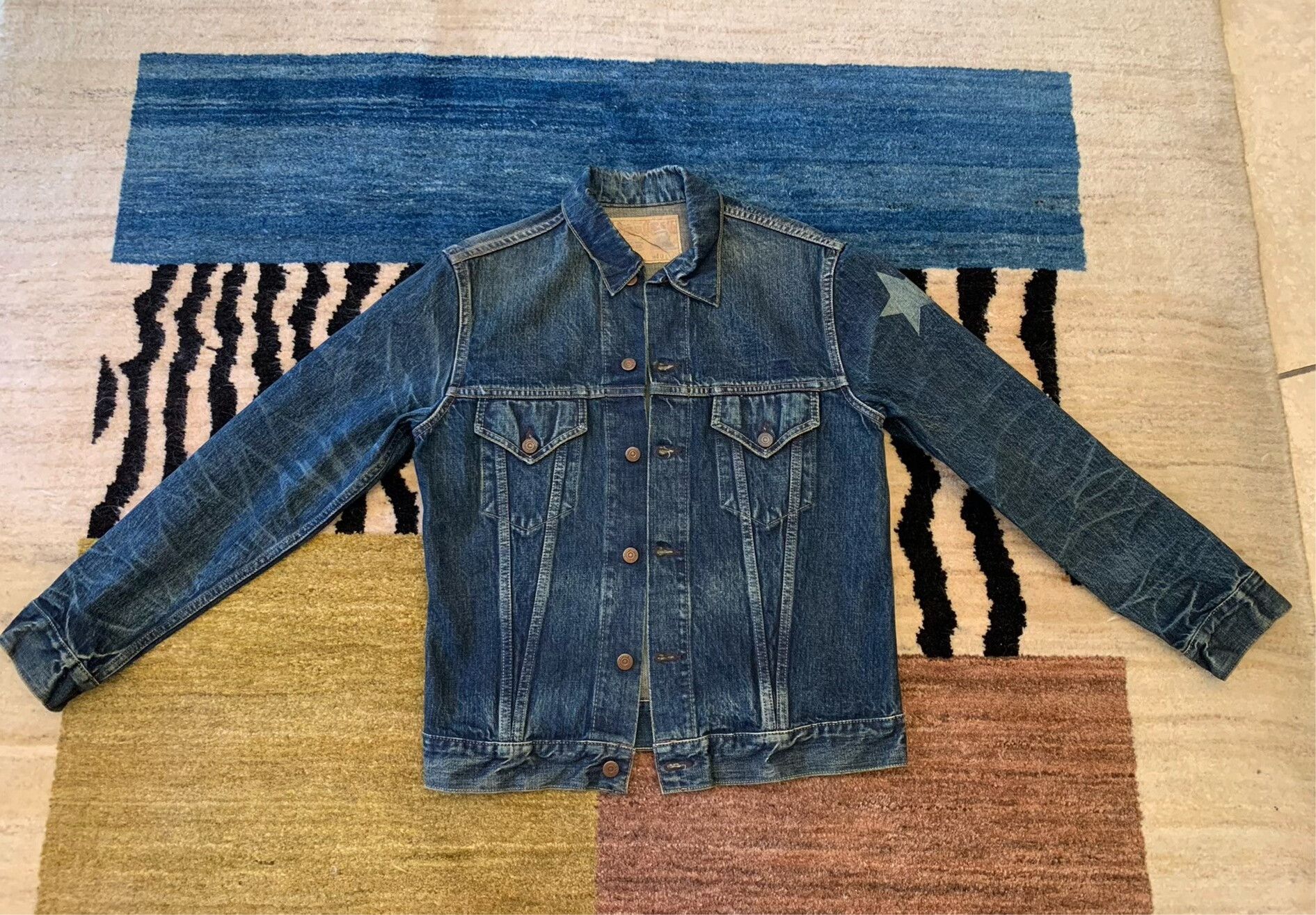 Sugar Cane Sugar Cane 901 Washed Denim Jacket Size US XXS / EU 40 - 1 Thumbnail