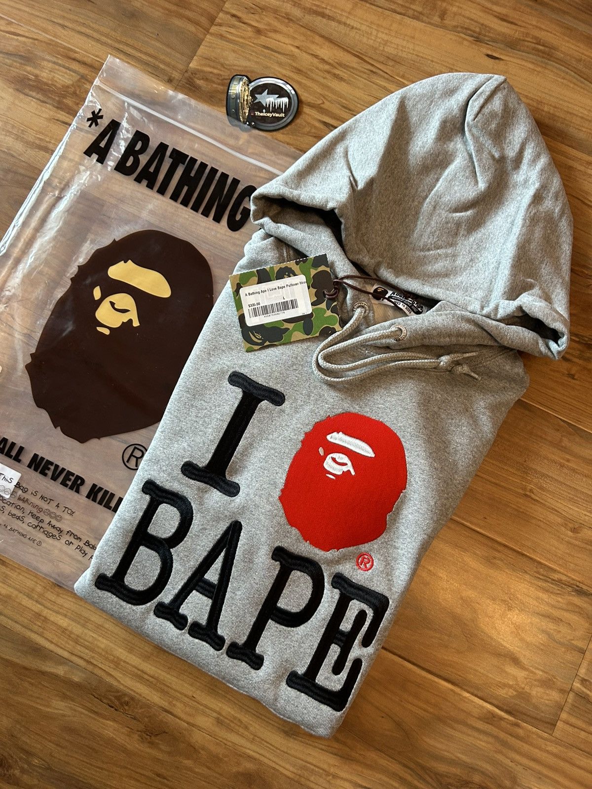 Bape NEW Bape I Love Bape Logo Pullover Hoodie Size US L / EU 52-54 / 3 - 3 Thumbnail