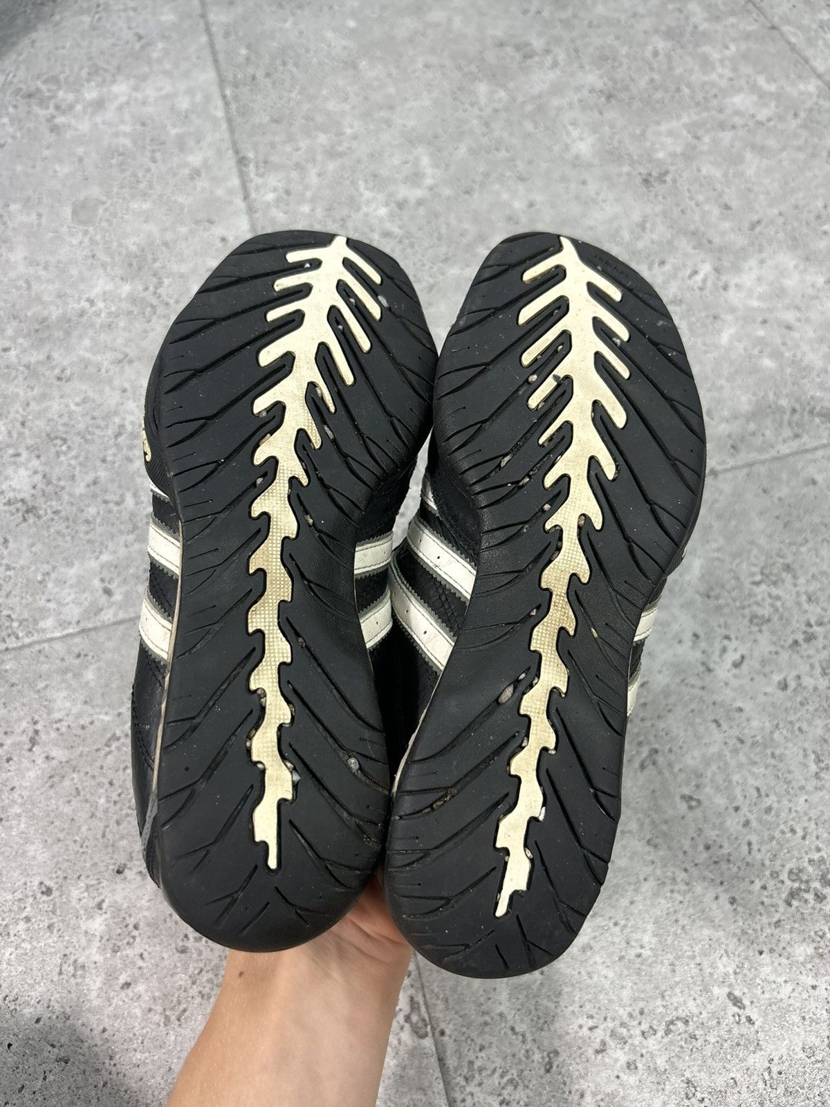 2000s Vintage Archive Racing Black Leather Adidas Good Year