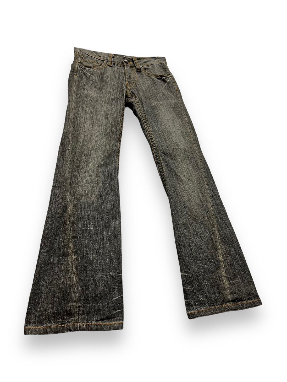 JUN MEN SICK FLARE🔥Vtg JUN MEN Classic Flare Low Rise Jeans💥 Size US 30 / EU 46 - 2 Thumbnail