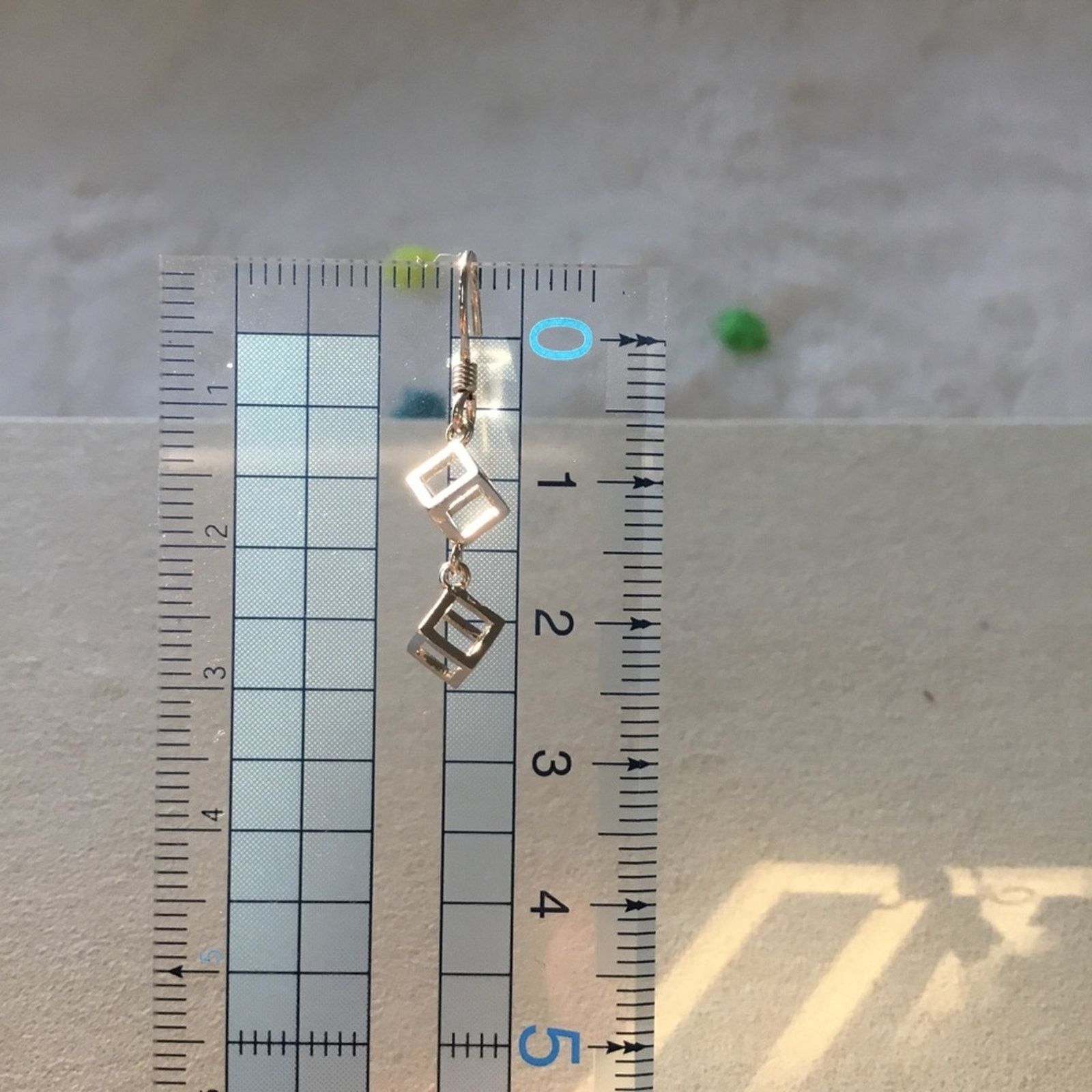 Other Silver Classic Mini Cube Drop Earrings Size ONE SIZE - 6 Thumbnail