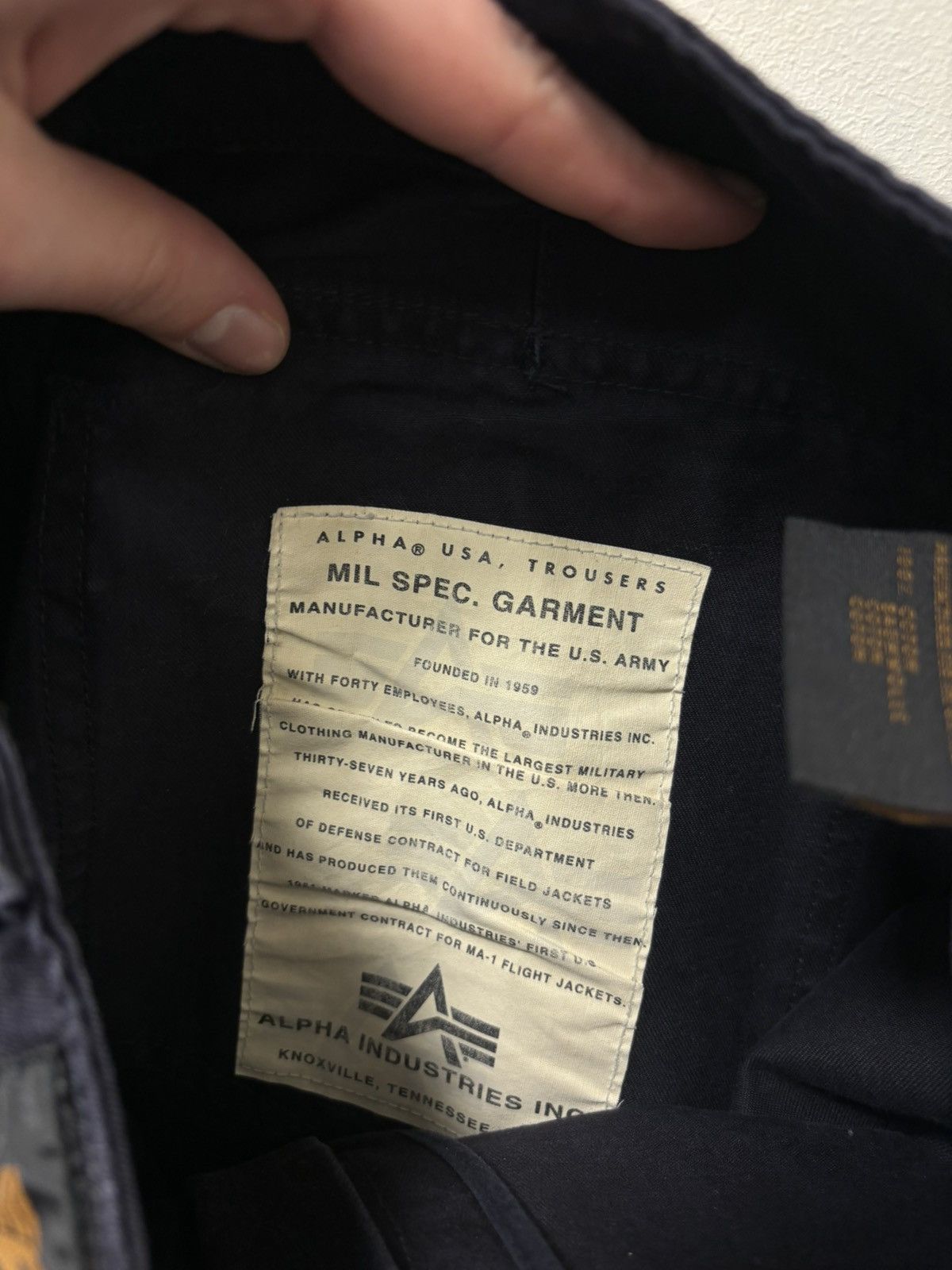 Alpha Industries Vintage Alpha Industries Men’s Navy Military Pants Trousers Size US 28 / EU 44 - 11 Thumbnail