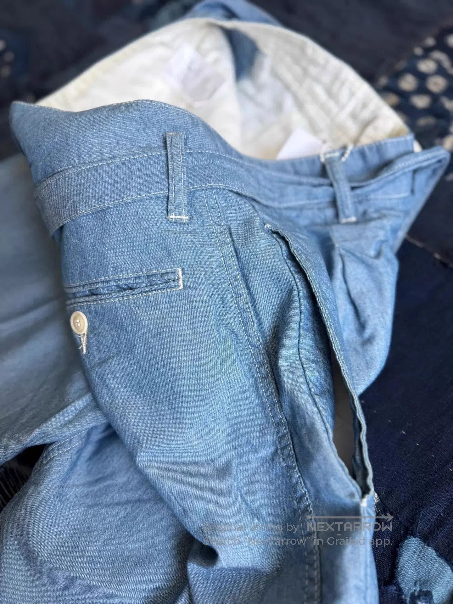 Visvim Blue Casual Pleated Trousers Size 32. Size US 32 / EU 48 - 6 Thumbnail