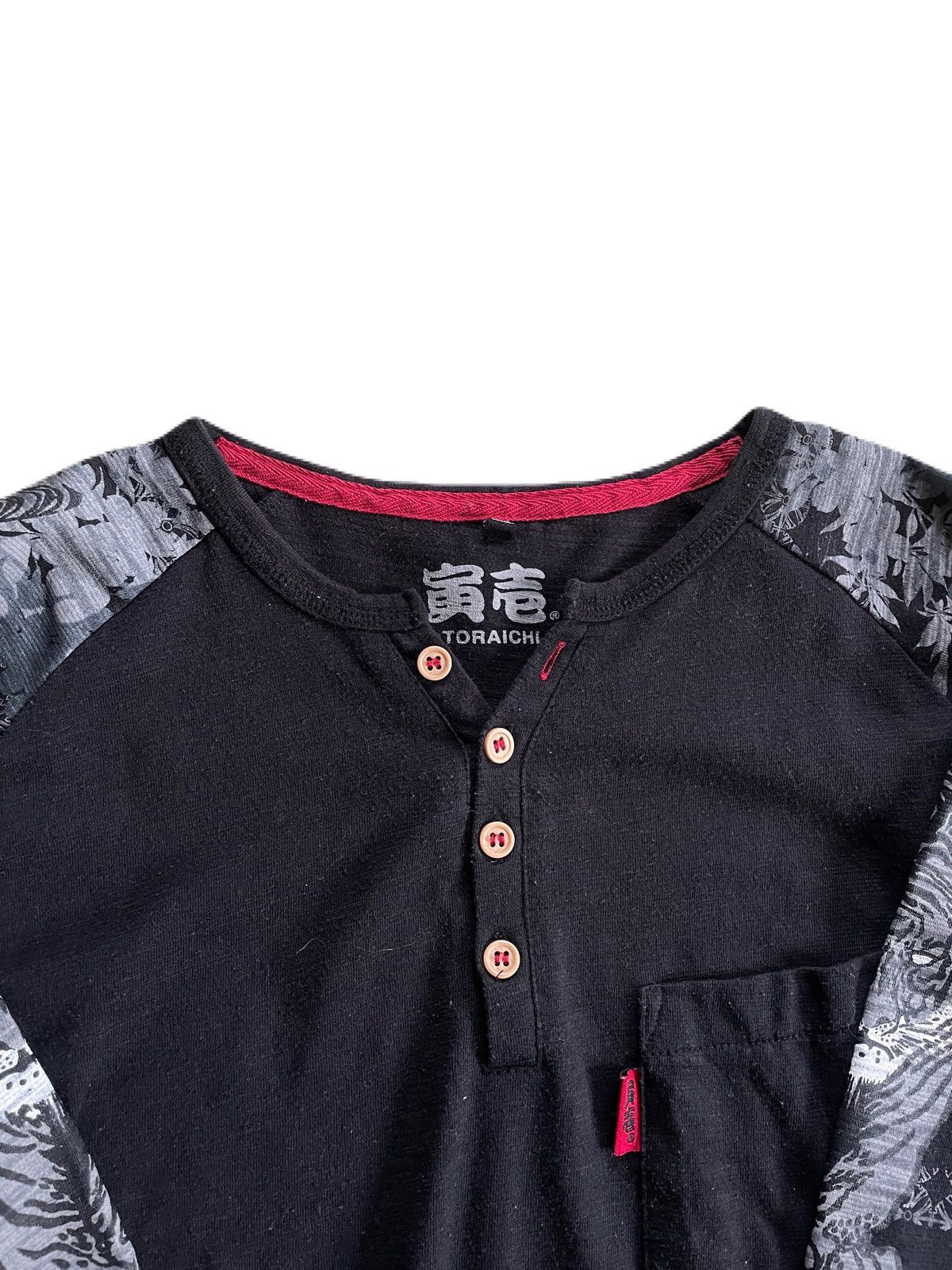 Japanese Brand 2000s Japanese Sukajan Yakuza Tattoo Button 3/4 Sleeve Tee Size US S / EU 44-46 / 1 - 5 Thumbnail