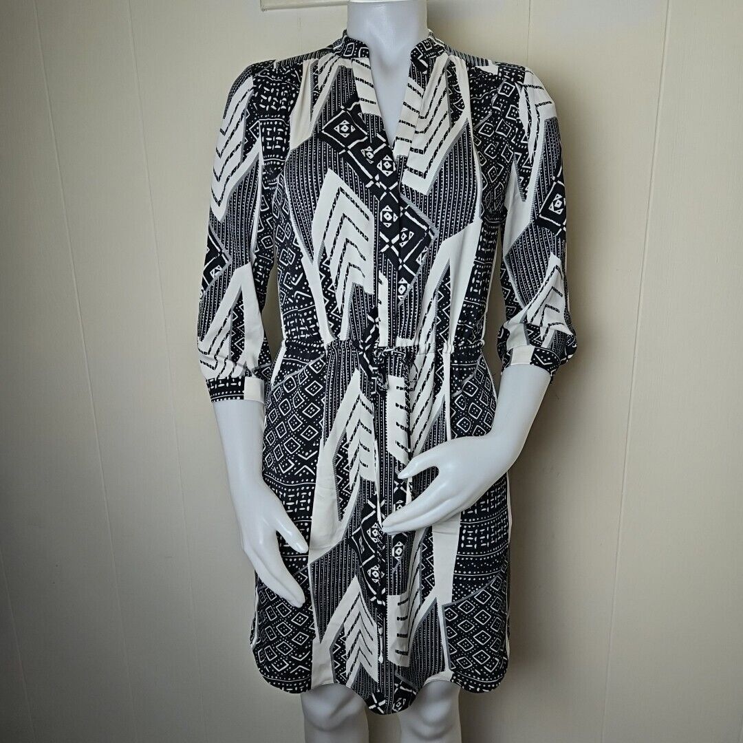 Diane von Furstenberg Diane Von Furstenberg Freya Dress Womens 2 Black Ethnic Prin Size XS / US 0-2 / IT 36-38 - 14 Thumbnail