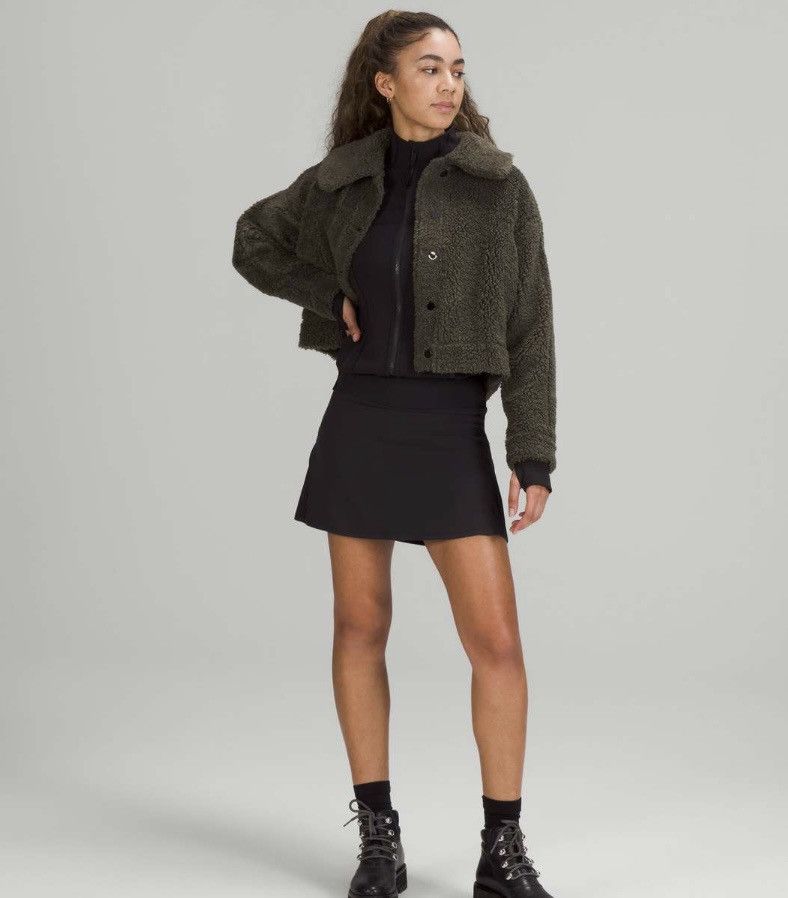 Lululemon Lululemon Textured Fleece Button Jacket in Dark Olive Size L / US 10 / IT 46 - 3 Thumbnail