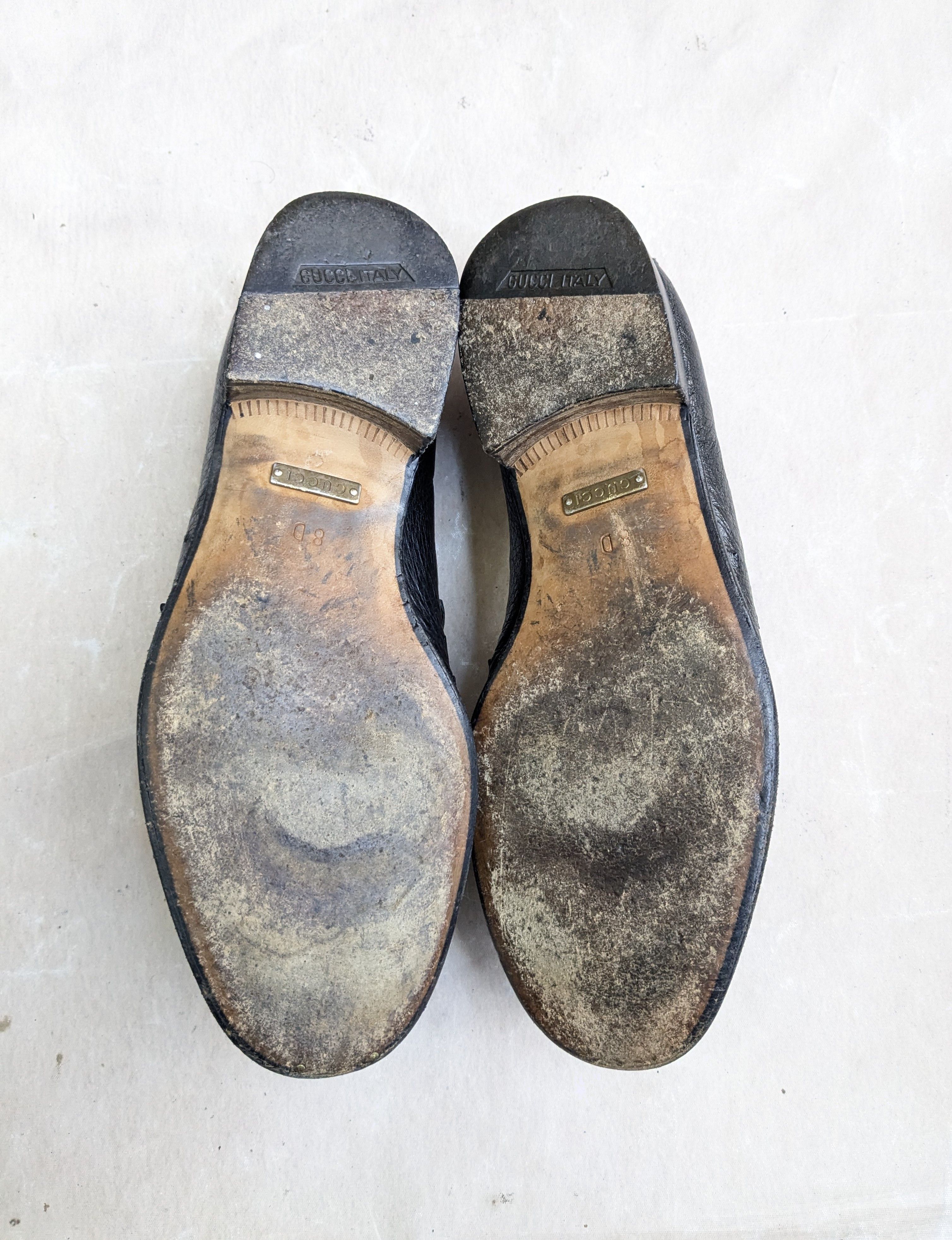 Gucci Gucci Horsebit Loafers Black Ostrich 8 D Leather Slip On Size US 8 / EU 41 - 11 Thumbnail