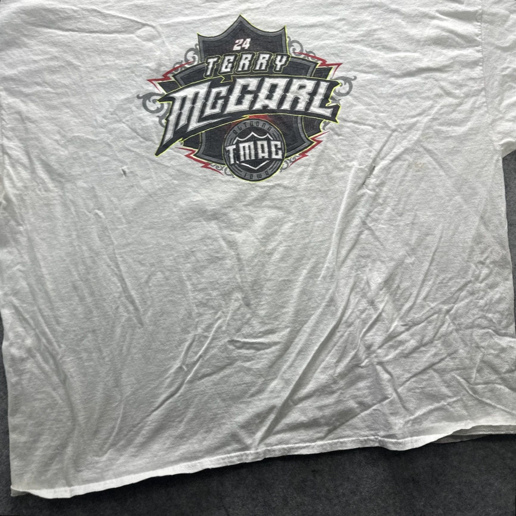 Gildan Terry McCarl Racing Shirt White 4XL Mens Knoxville 2015 Sprint Car Graphic Tee Size US XXL / EU 58 / 5 - 4 Thumbnail