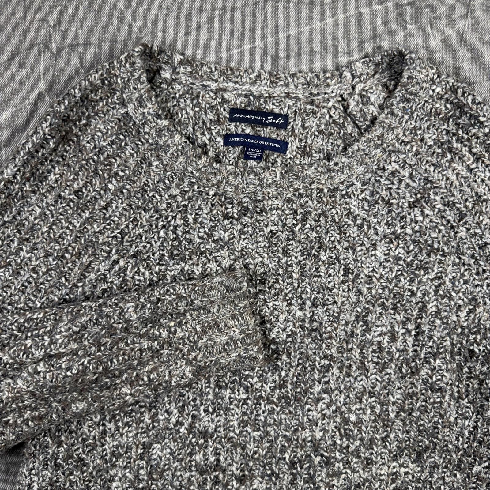 American Eagle Outfitters American Eagle Sweater Women's S Gray marled knit soft Size S / US 4 / IT 40 - 1 Thumbnail