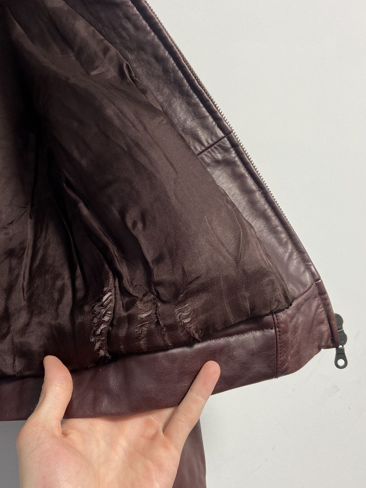 Giorgio Armani Giorgio Armani Vintage Leather Jacket Size M / US 6-8 / IT 42-44 - 14 Thumbnail