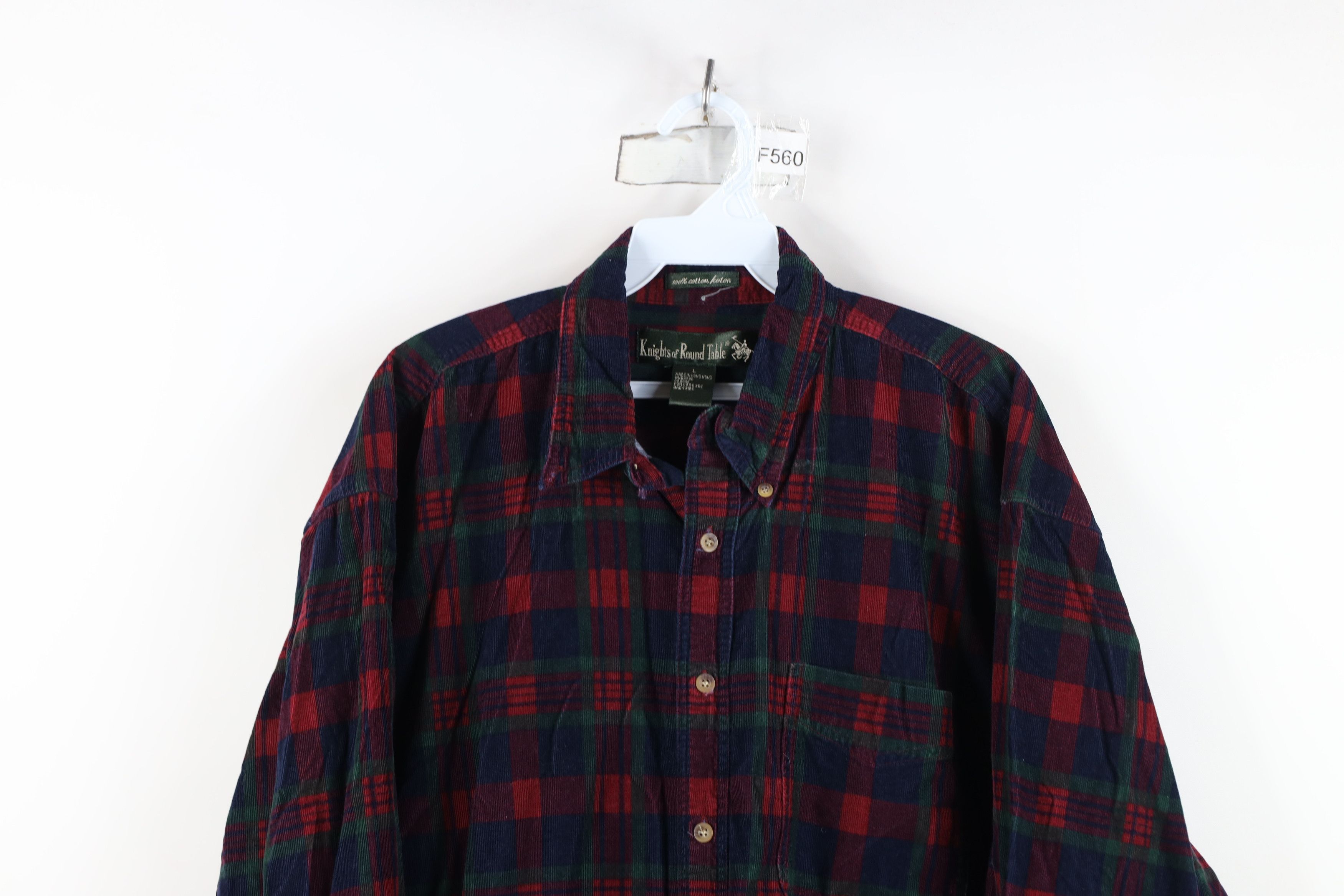 Vintage Vintage 90s Streetwear Corduroy Collared Button Down Shirt Size US L / EU 52-54 / 3 - 2 Thumbnail