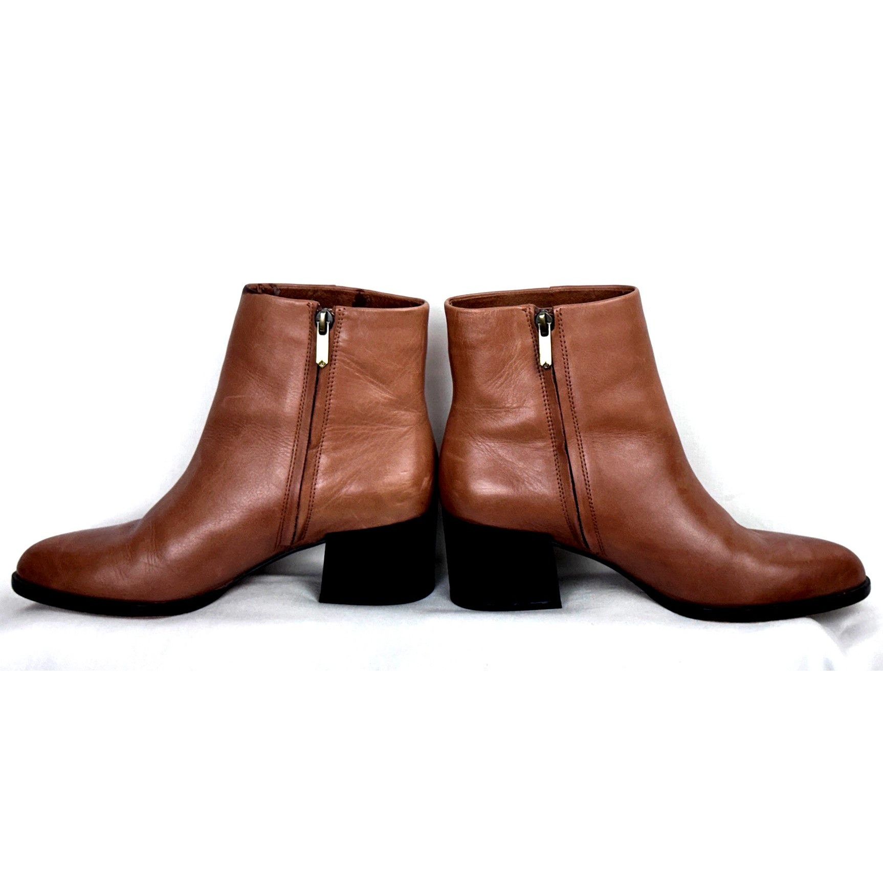 Sam Edelman Sam Edelman Womens Leather Ankle Boots Size 8 Tan With Block Size US 8 / IT 38 - 4 Thumbnail