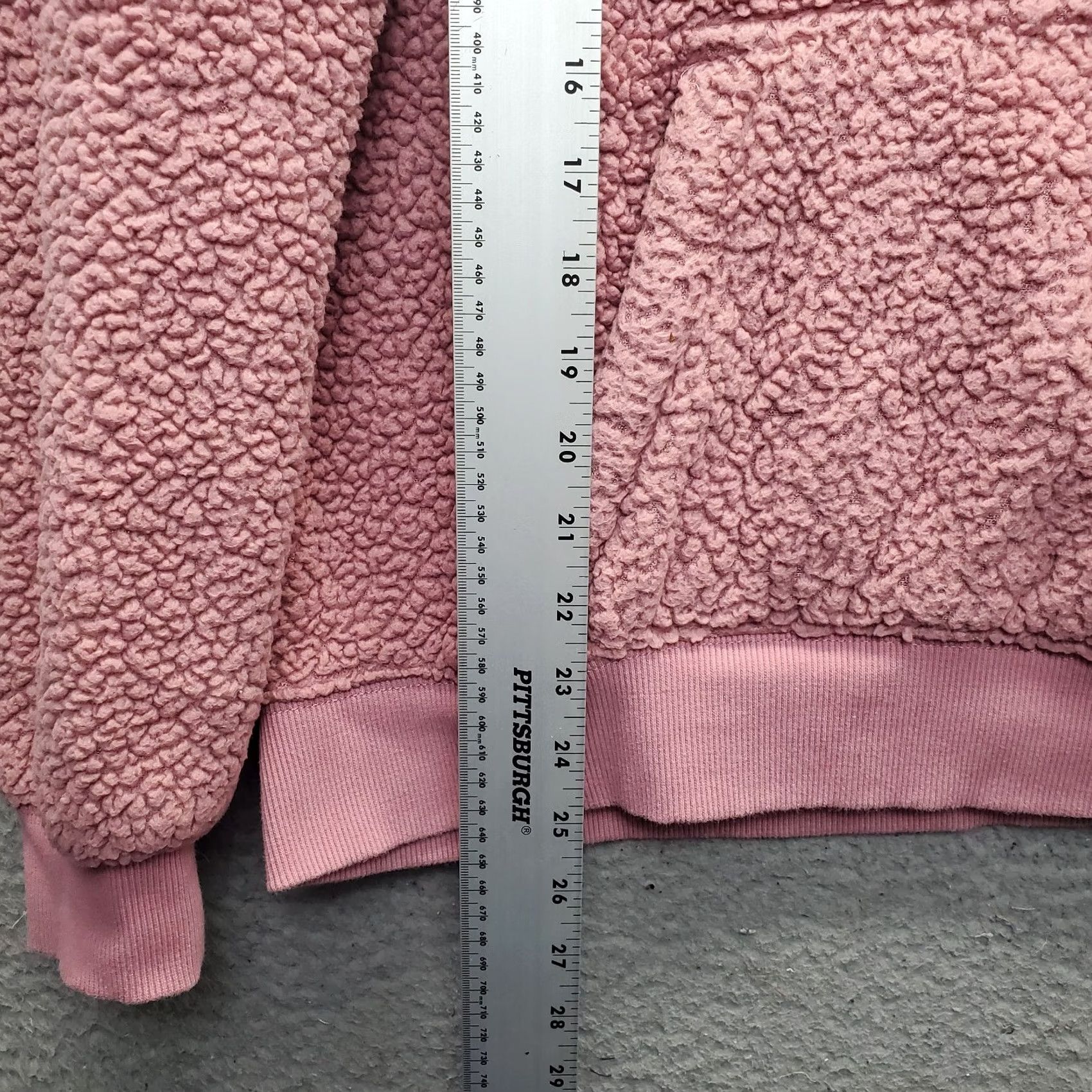 Vintage Aéropostale Sherpa Hoodie Womens S Pink Long Sleeve Kangaroo Pocket Drawstring Hoodie Size S / US 4 / IT 40 - 3 Thumbnail