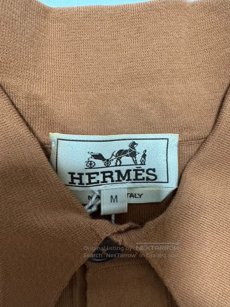 Hermes Hermes Knitted short-sleeved shirt Size US M / EU 48-50 / 2 - 6 Thumbnail
