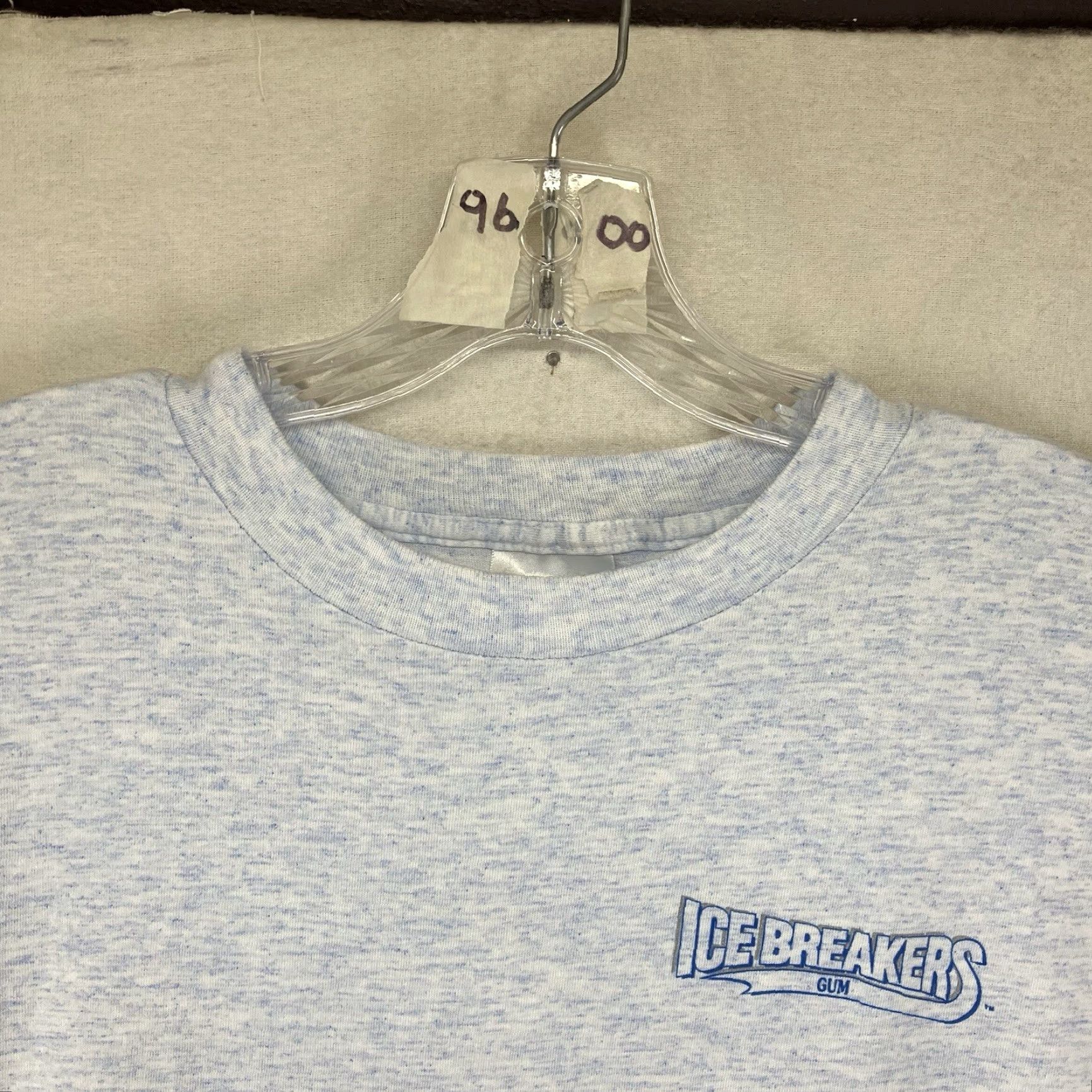 Doublet VINTAGE Ice Breakers Gum Shirt Made In USA Single Stitch Double Sided L | Nabisco T-Shirt | Men’s Cotton 1990s Blue Short Sleeve Crew Neck Adult L Size US L / EU 52-54 / 3 - 5 Thumbnail