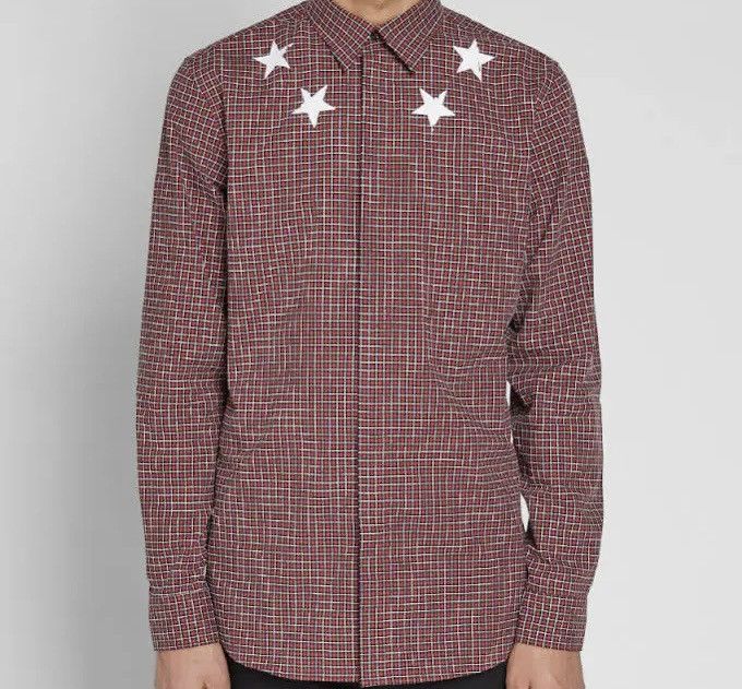 image of Givenchy Button Up Shirt in Red, Men's (Size Small)