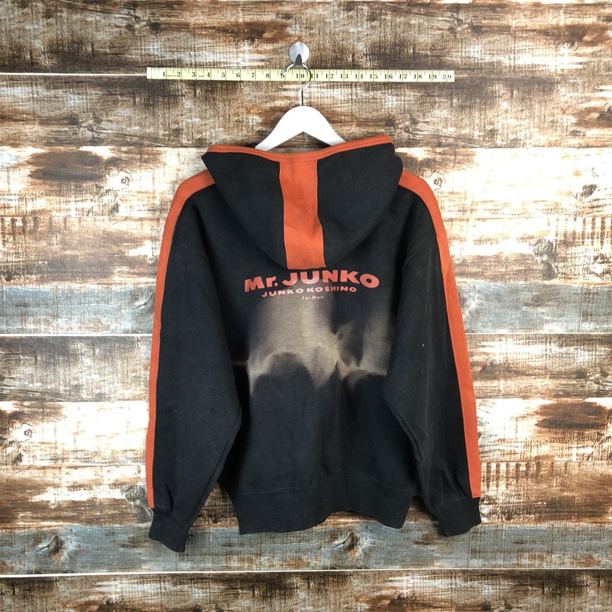 Mr. Junko Mr Junko vintage faded Black Orange Hoodie #A1515 Size US M / EU 48-50 / 2 - 1 Thumbnail