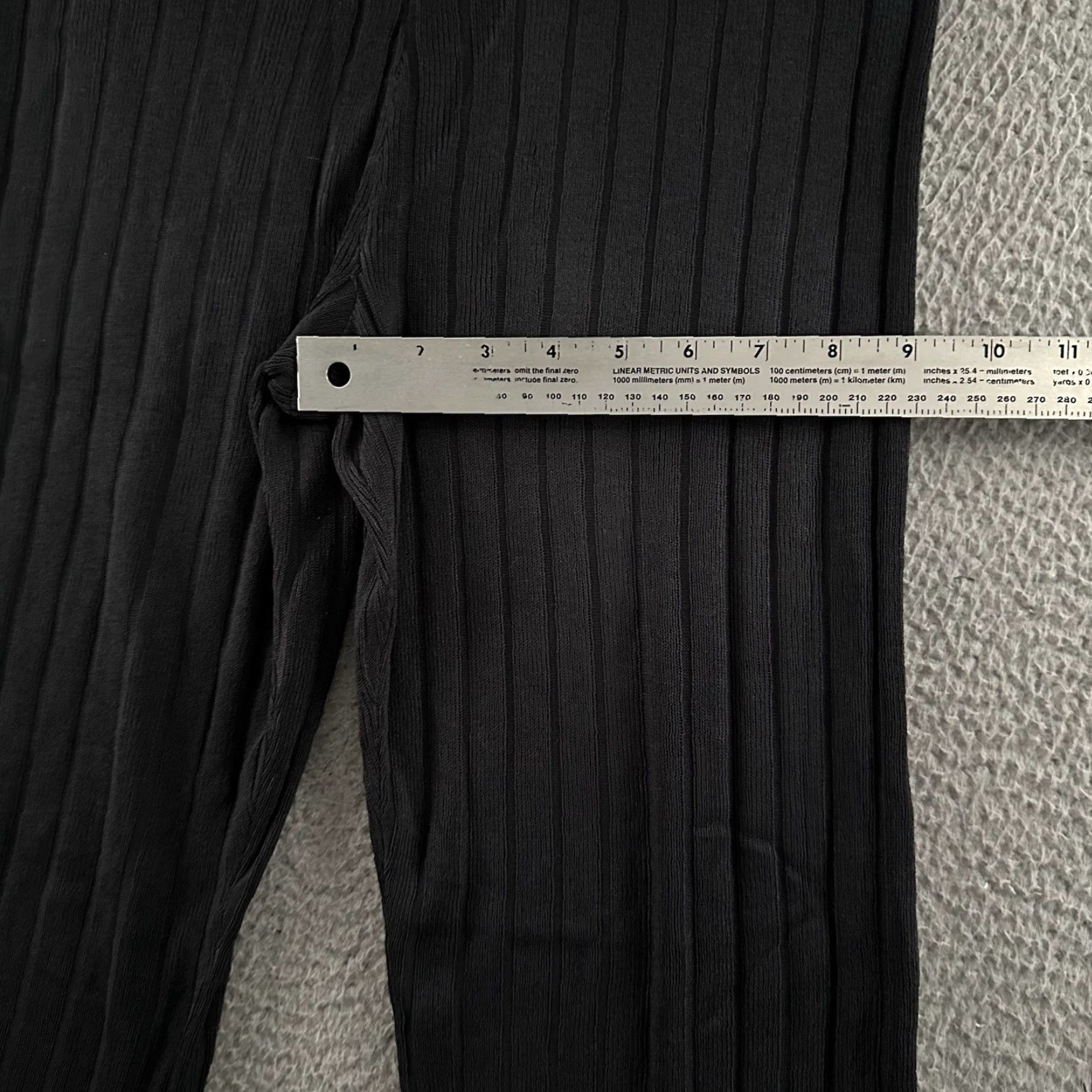 H&M H&M Womens Pants Blue Size Large High Rise Flared Ribbed Pull On Acrylic Blend Size 24" / US 00 / IT 34 - 7 Thumbnail