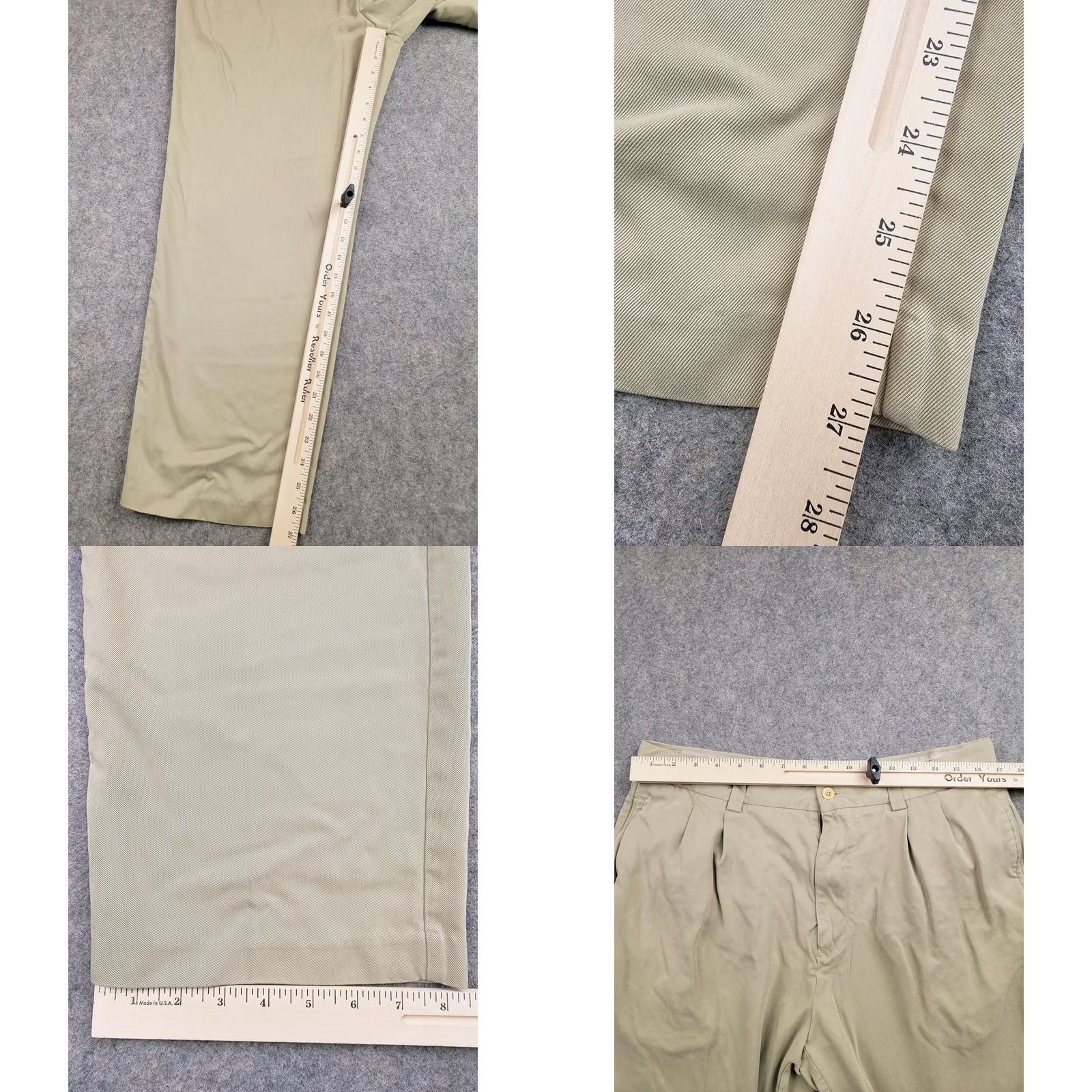 Tommy Bahama Tommy Bahama Pants Mens 36x27 Silk Pleated Dress Casual Lightweight Khaki Beige Size US 36 / EU 52 - 9 Thumbnail