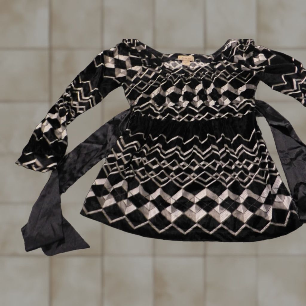 Vintage Art & Soul Womens Top Small black pullover striped Crew Neck Long Sleeve Stretch Blouse Casual Shirt Size S / US 4 / IT 40 - 1 Thumbnail