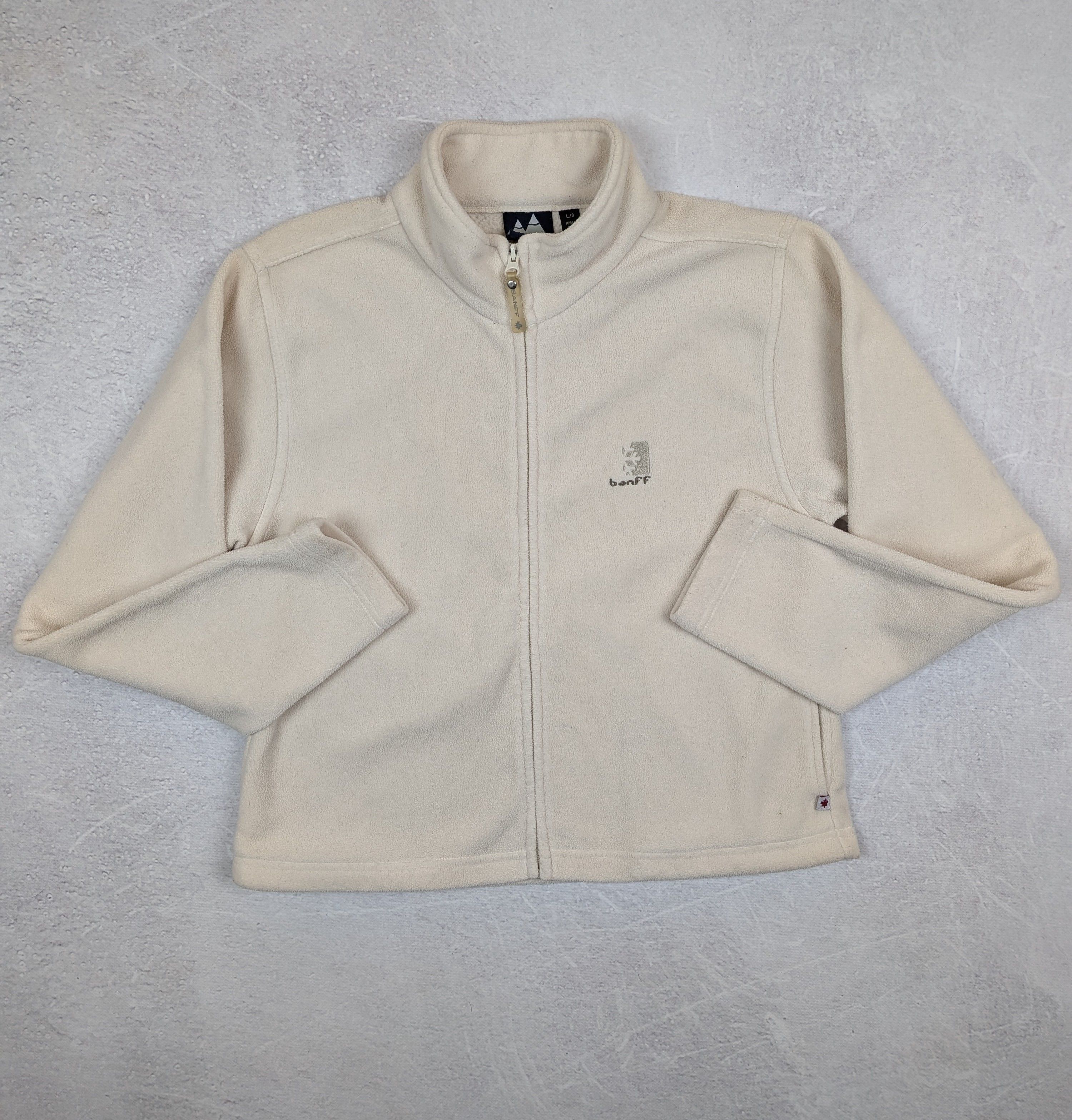 Other Banff Canada Cream Jacket L Women Winter Zip-Up Fleece Size L / US 10 / IT 46 - 1 Thumbnail