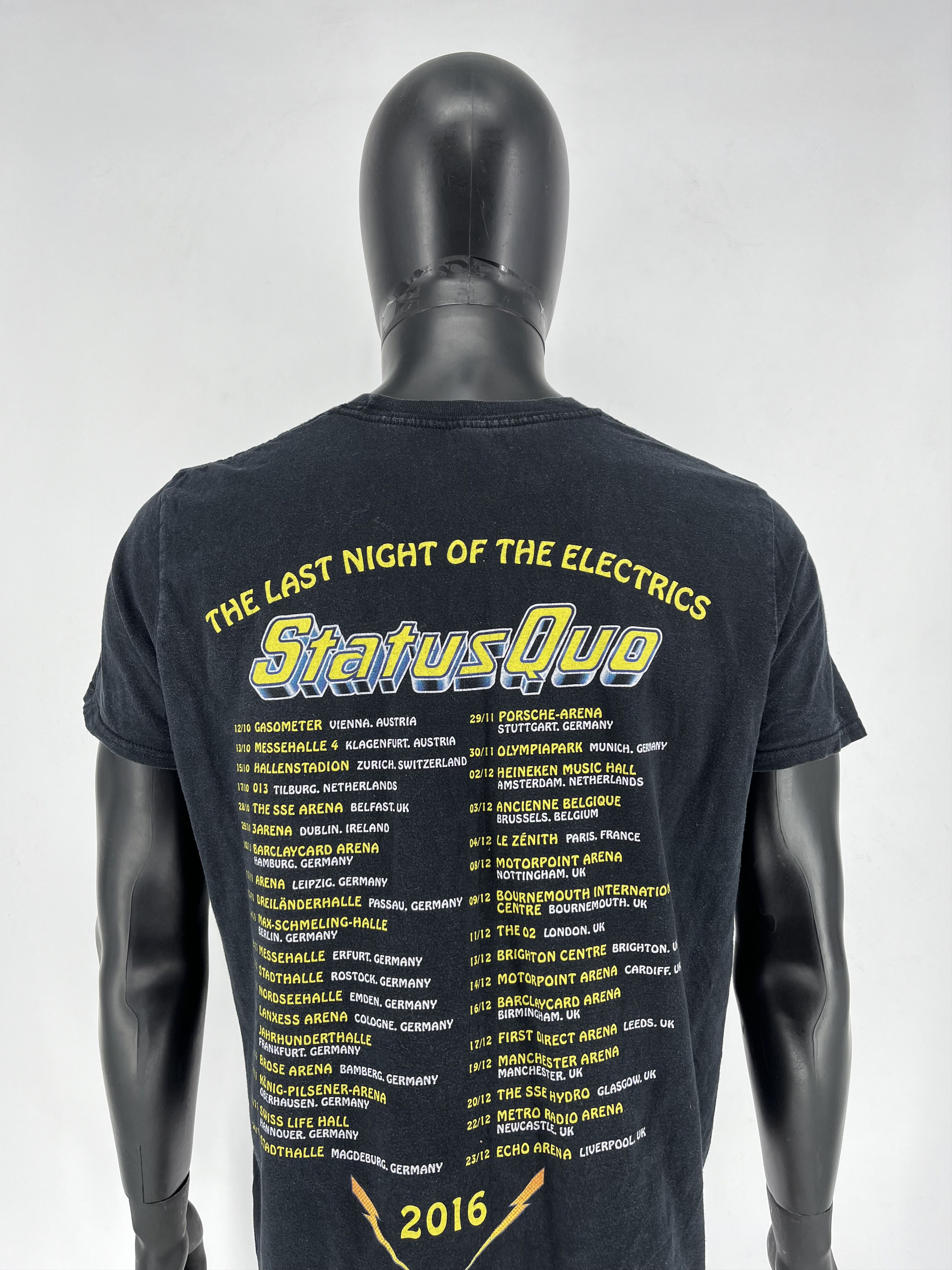 Band Tees × Vintage Soft Style Cotton - Short Sleeve T-Shirt - Status Quo 2016 Size US L / EU 52-54 / 3 - 9 Thumbnail