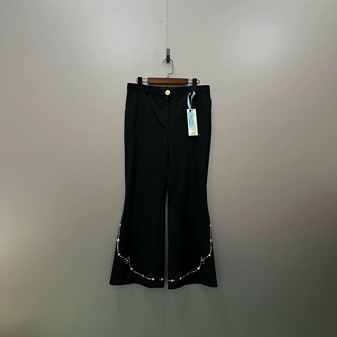 Versace Versace Gold Buckle Rivet Flared Pants Size US 30 / EU 46 - 1 Thumbnail