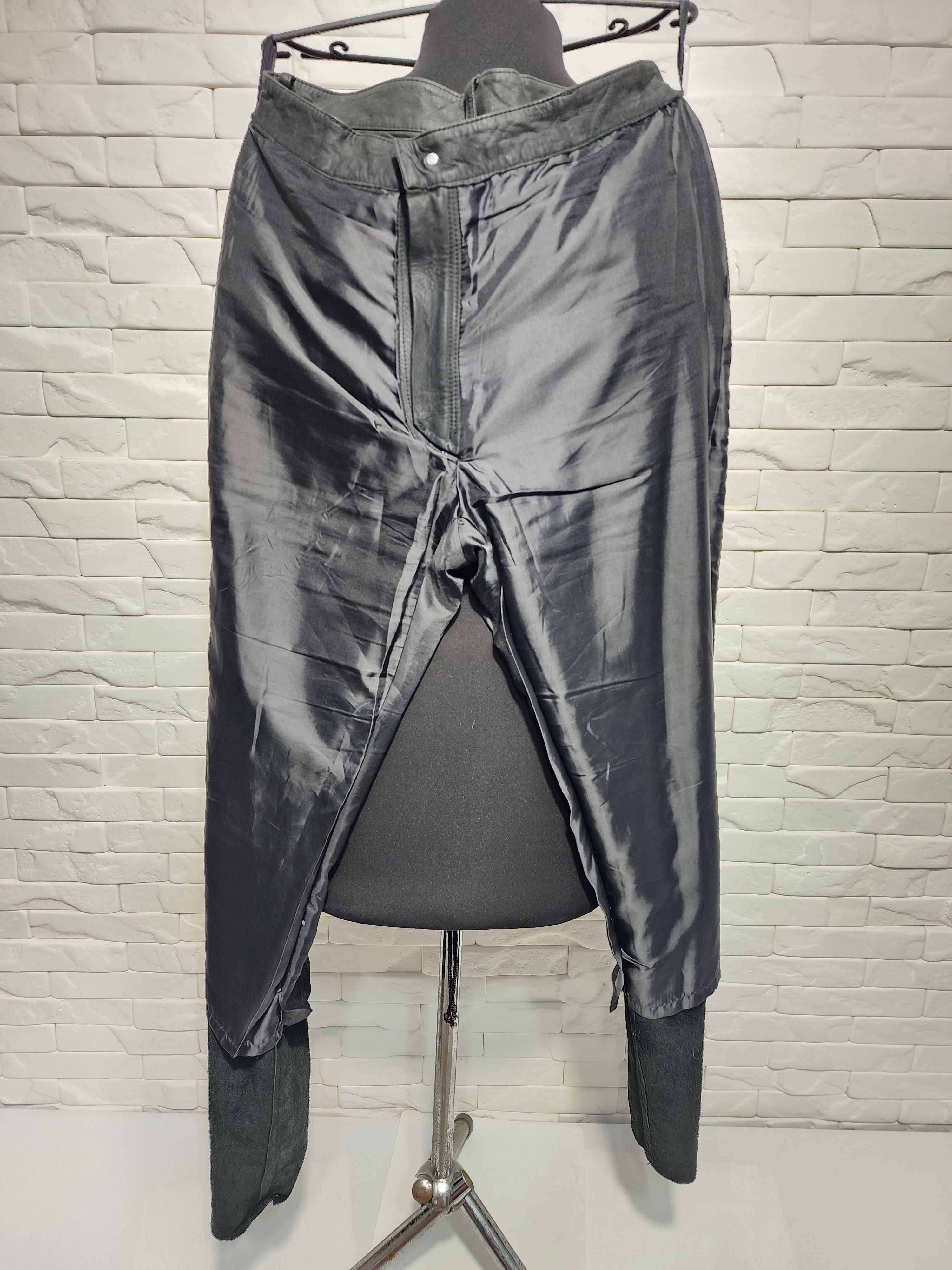Genuine Leather Men's brown leather pants made of nubuck leather. Size US 34 / EU 50 - 10 Thumbnail