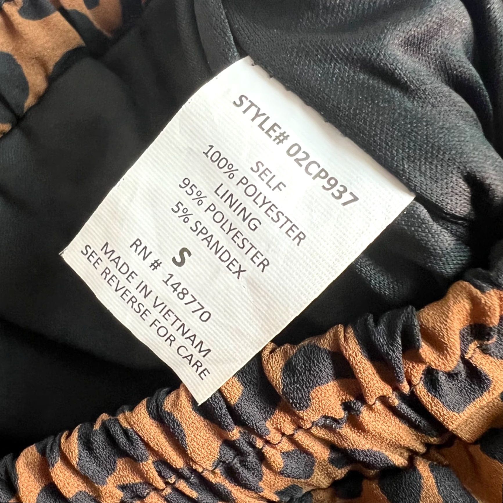 Vintage Sienna Sky Womens Small Brown & Black Leopard Print Ruffle Hem Shorts NEW! Size 28" / US 6 / IT 42 - 4 Thumbnail