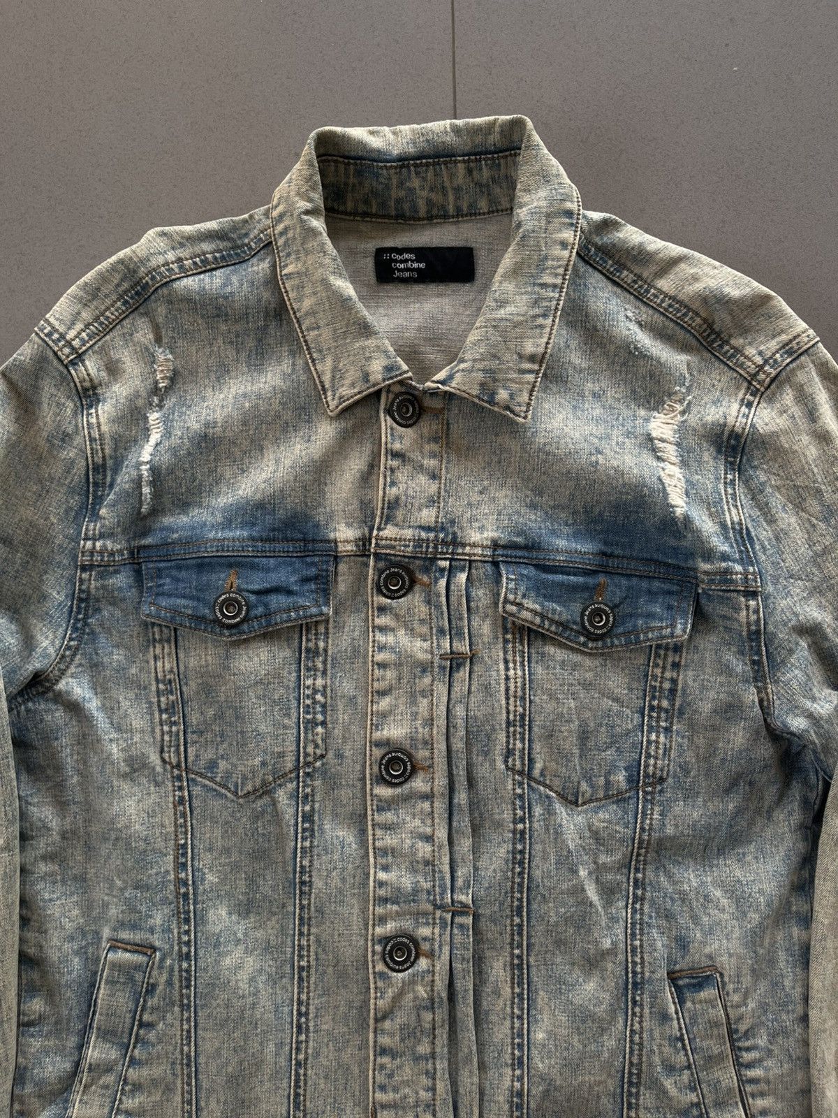 Isamu Katayama Backlash 2000’s CODES COMBINE JAPANESE DISTRESSED JEANS DENIM JACKET Size US L / EU 52-54 / 3 - 3 Thumbnail