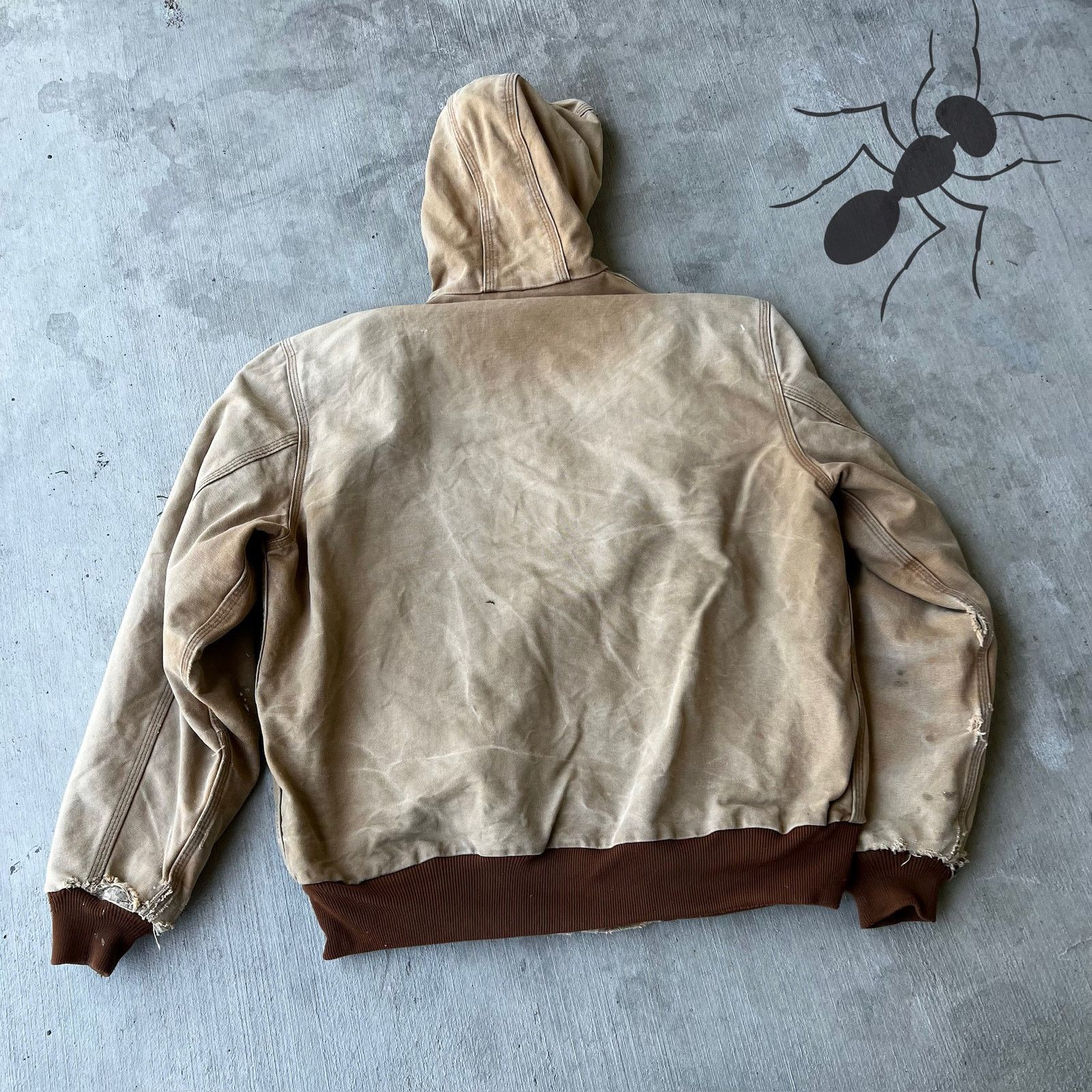 Carhartt × Vintage Carhartt J158 BRN brown hooded work wear jacket Size US L / EU 52-54 / 3 - 4 Thumbnail