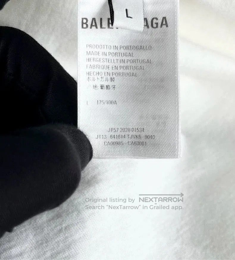 Balenciaga Balenciaga White Marathon Logo Short Sleeve Tee. Size US L / EU 52-54 / 3 - 3 Thumbnail