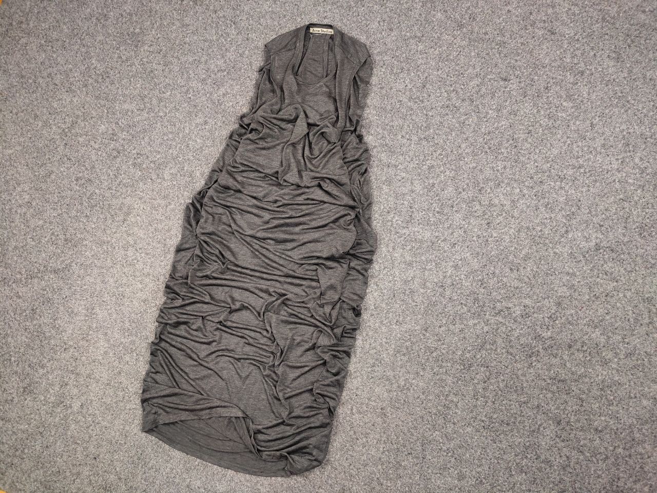 Acne Studios Acne Studios Ormanda Tencel Gray lyocell Maxi Tank Dress Size S / US 4 / IT 40 - 5 Thumbnail