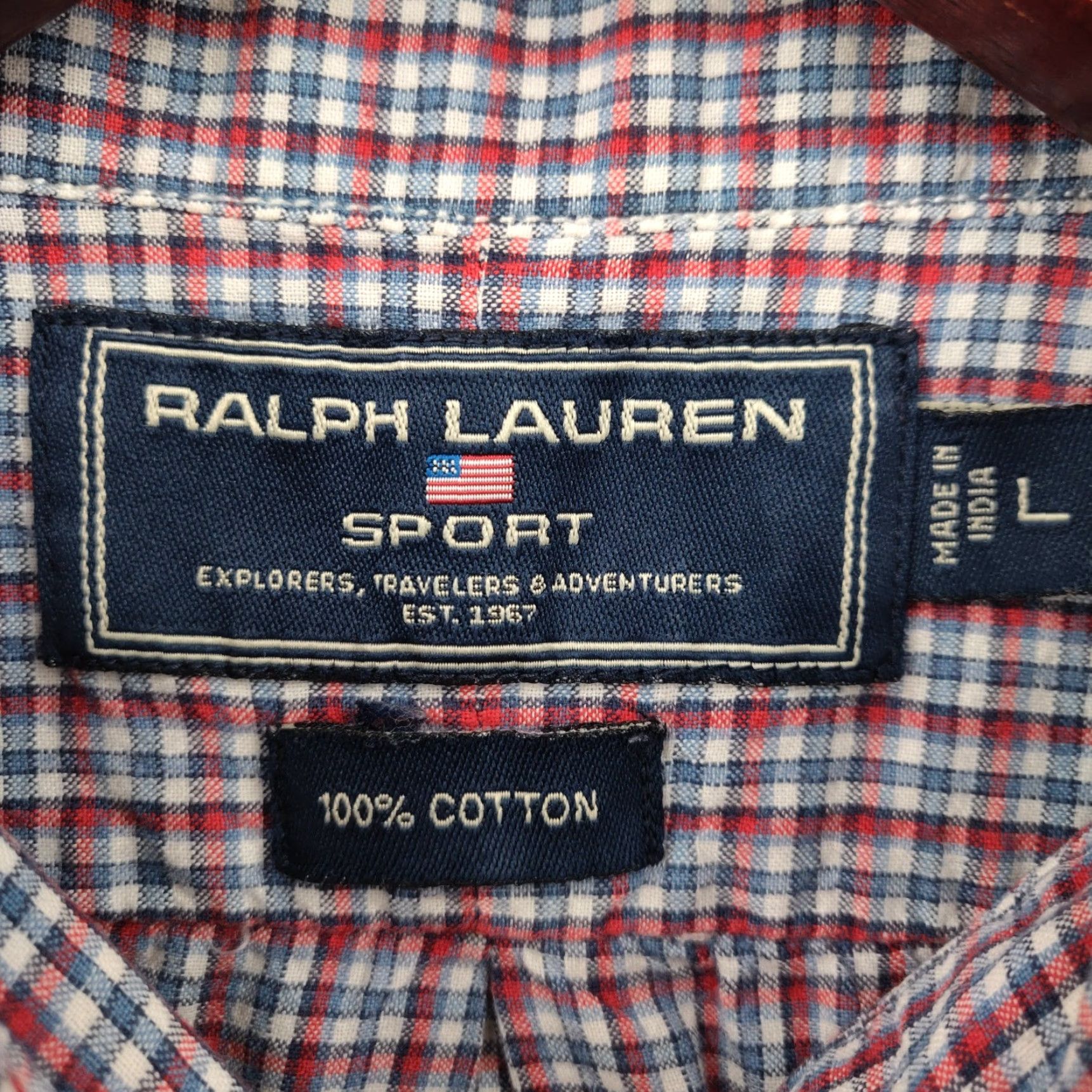 Polo Ralph Lauren Ralph Lauren Polo Shirt Mens L Plaid Short Sleeve Button-Up Embroidered Pony Nike Size US L / EU 52-54 / 3 - 7 Thumbnail