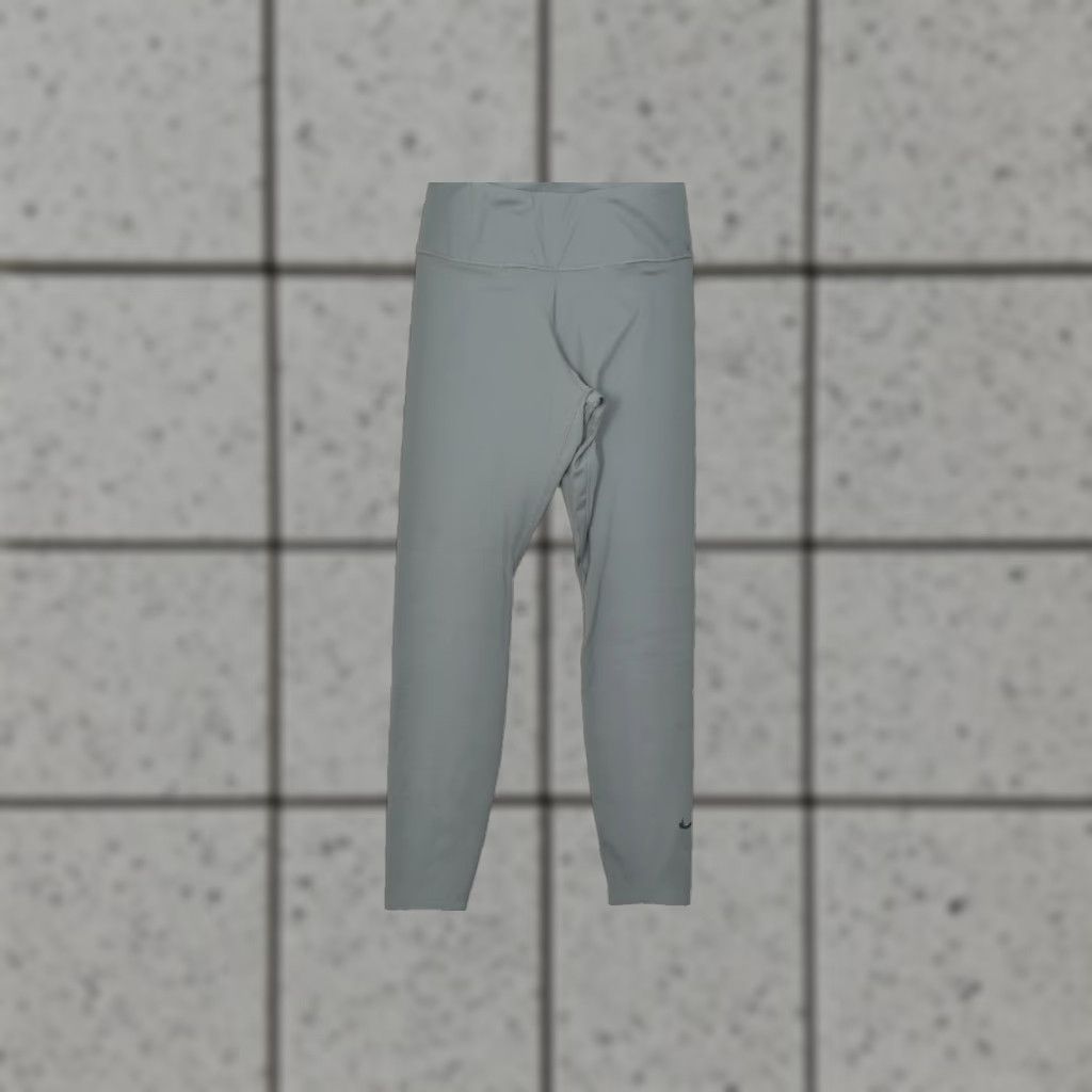 Nike Nike Dri-FIT Women's Gray High Waisted Leggings Size S Athletic Pants Skinny Ankle Logo Spring Summer Fall Womens Size 28" / US 6 / IT 42 - 1 Thumbnail