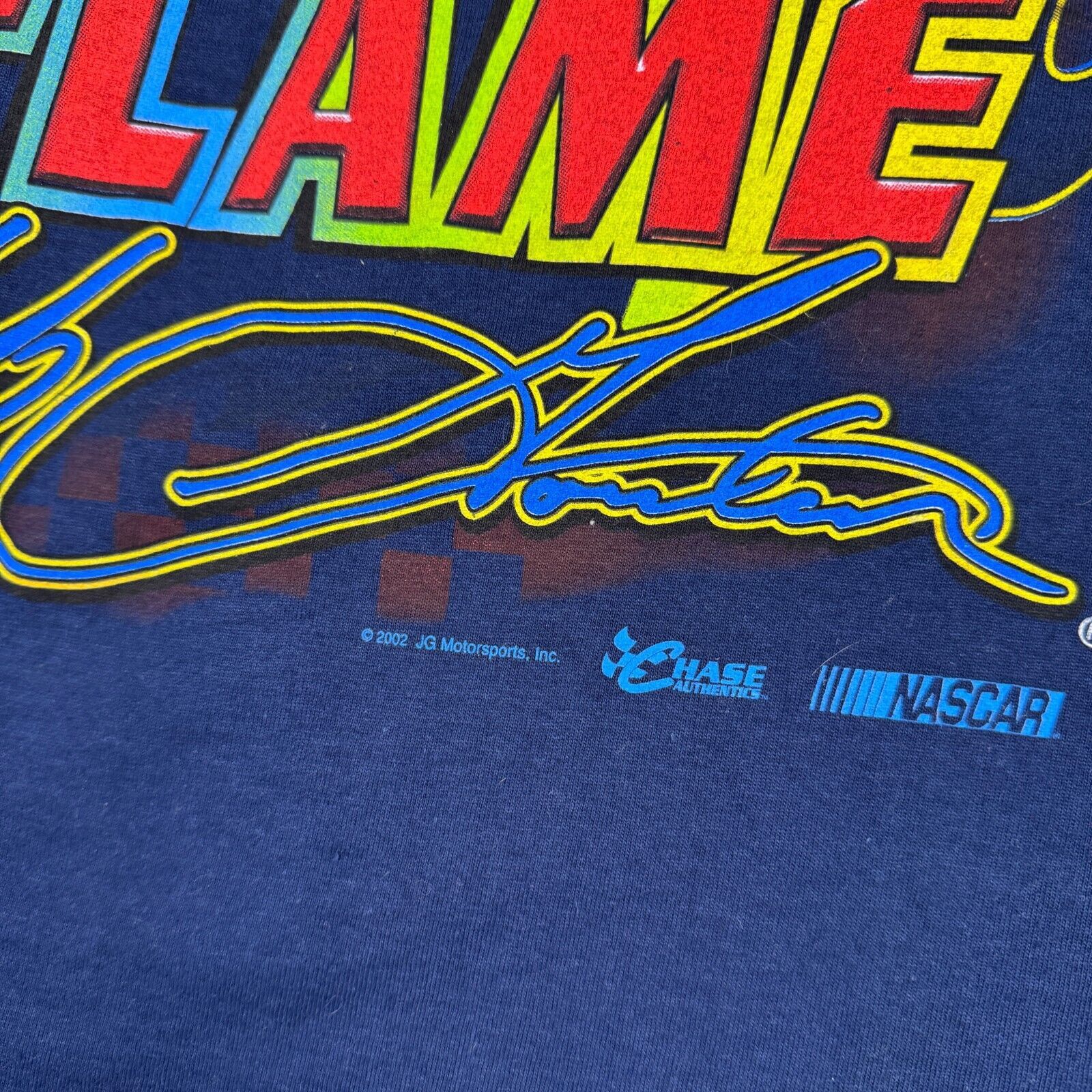 Chase Authentics Vintage Nascar Jeff Gordon T-Shirt Men's Large Blue Racing Size US L / EU 52-54 / 3 - 6 Thumbnail