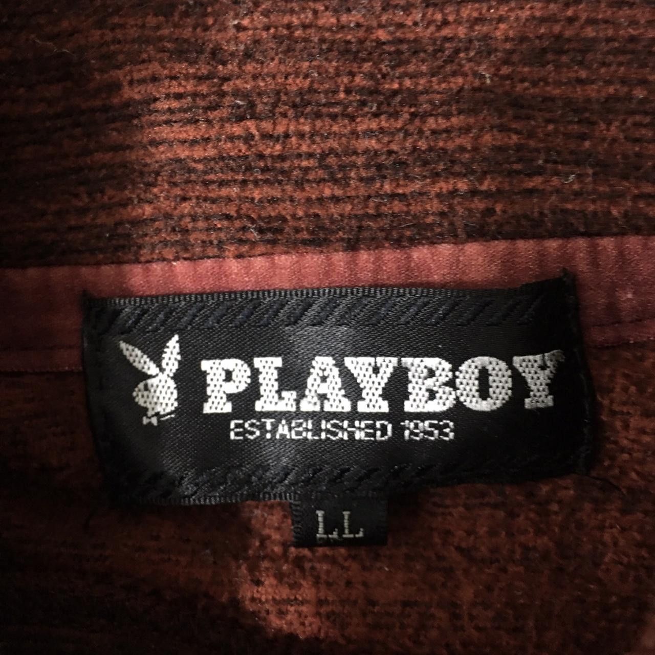 Playboy Vtg PLAYBOY BUNNY MAGAZINE Striped Sweater Sweatshirt Size US L / EU 52-54 / 3 - 3 Thumbnail