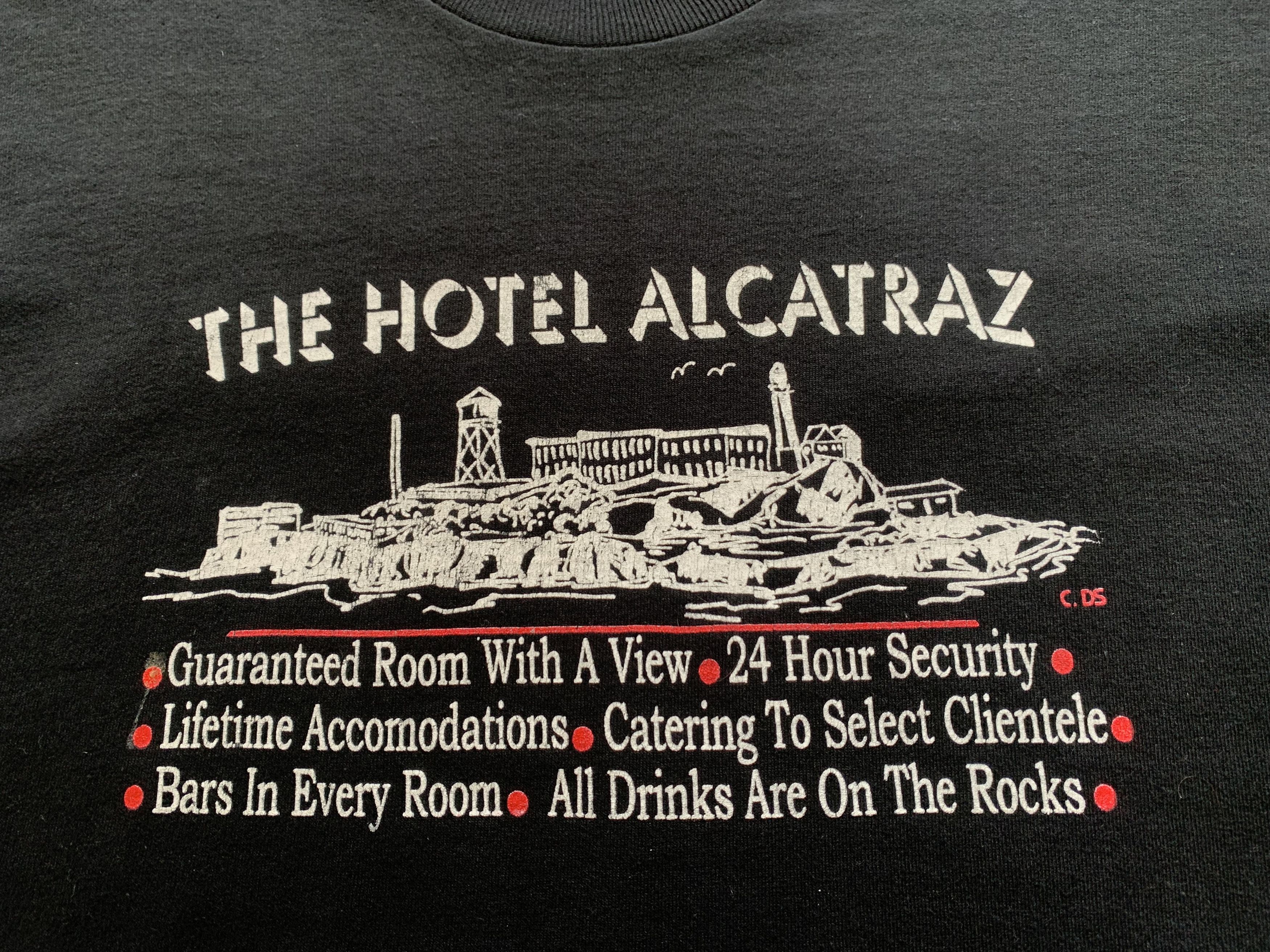 Pro Player Vintage Hotel Alcatraz Single Stitch Black T-Shirt Size US L / EU 52-54 / 3 - 5 Thumbnail