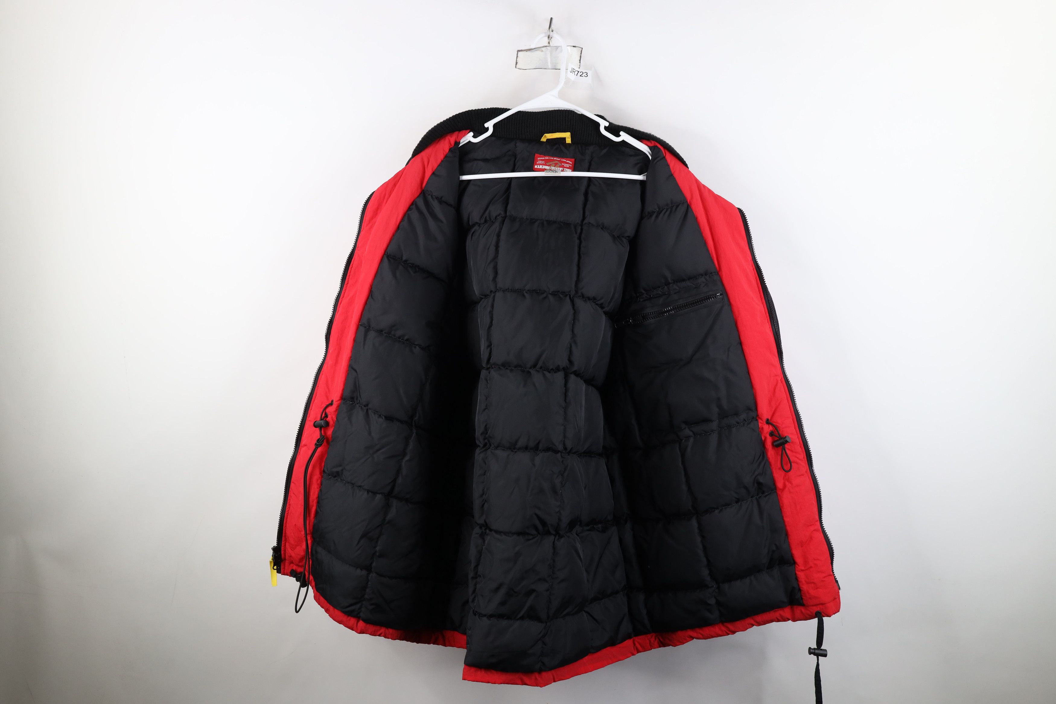 Marlboro Vintage 90s Marlboro Duck Down Fill Hooded Puffer Jacket Red Size US XL / EU 56 / 4 - 12 Thumbnail