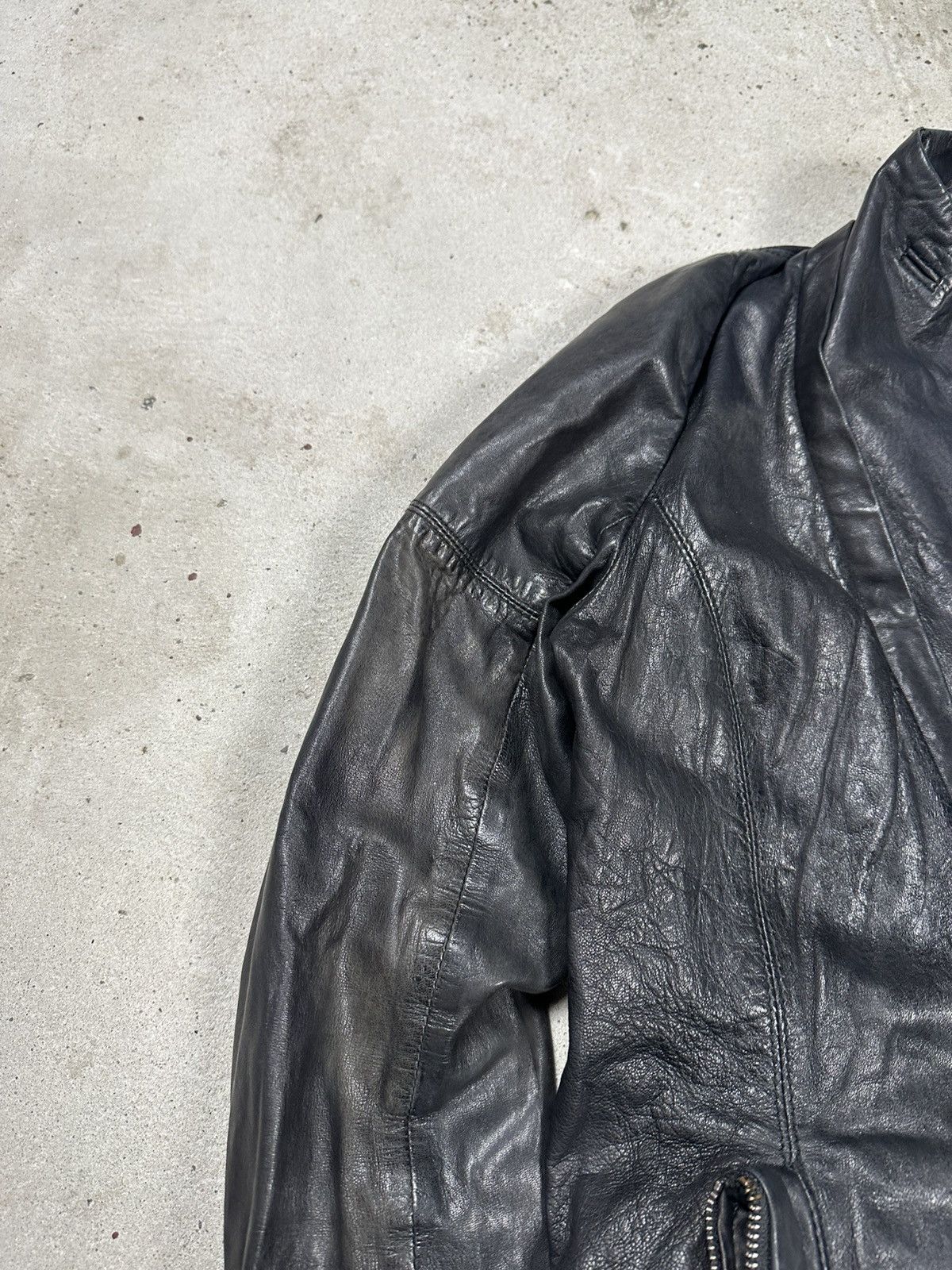 Japanese Brand × Vintage Vintage Y2K Black Leather Moto Biker Style Jacket Japanese Size US S / EU 44-46 / 1 - 4 Thumbnail