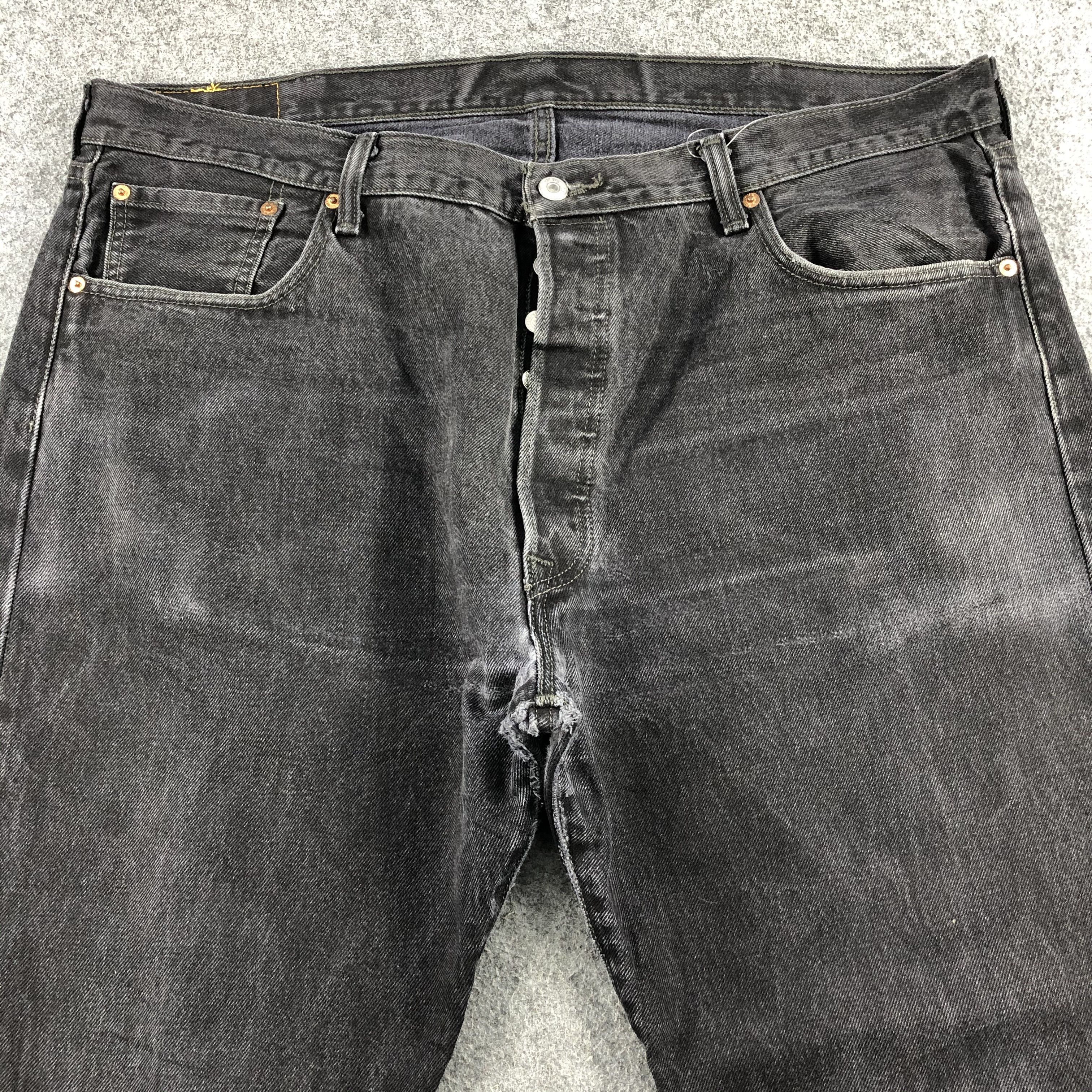 Levi's Vintage Distress Levis 501 Jeans-J1406 Size US 42 / EU 58 - 3 Thumbnail