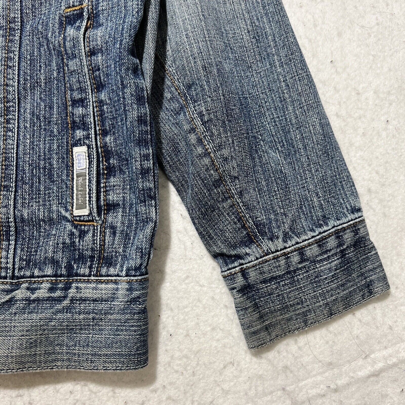 GB GB Black Label Large Jean Jacket Light Blue Distressed Size US L / EU 52-54 / 3 - 4 Thumbnail