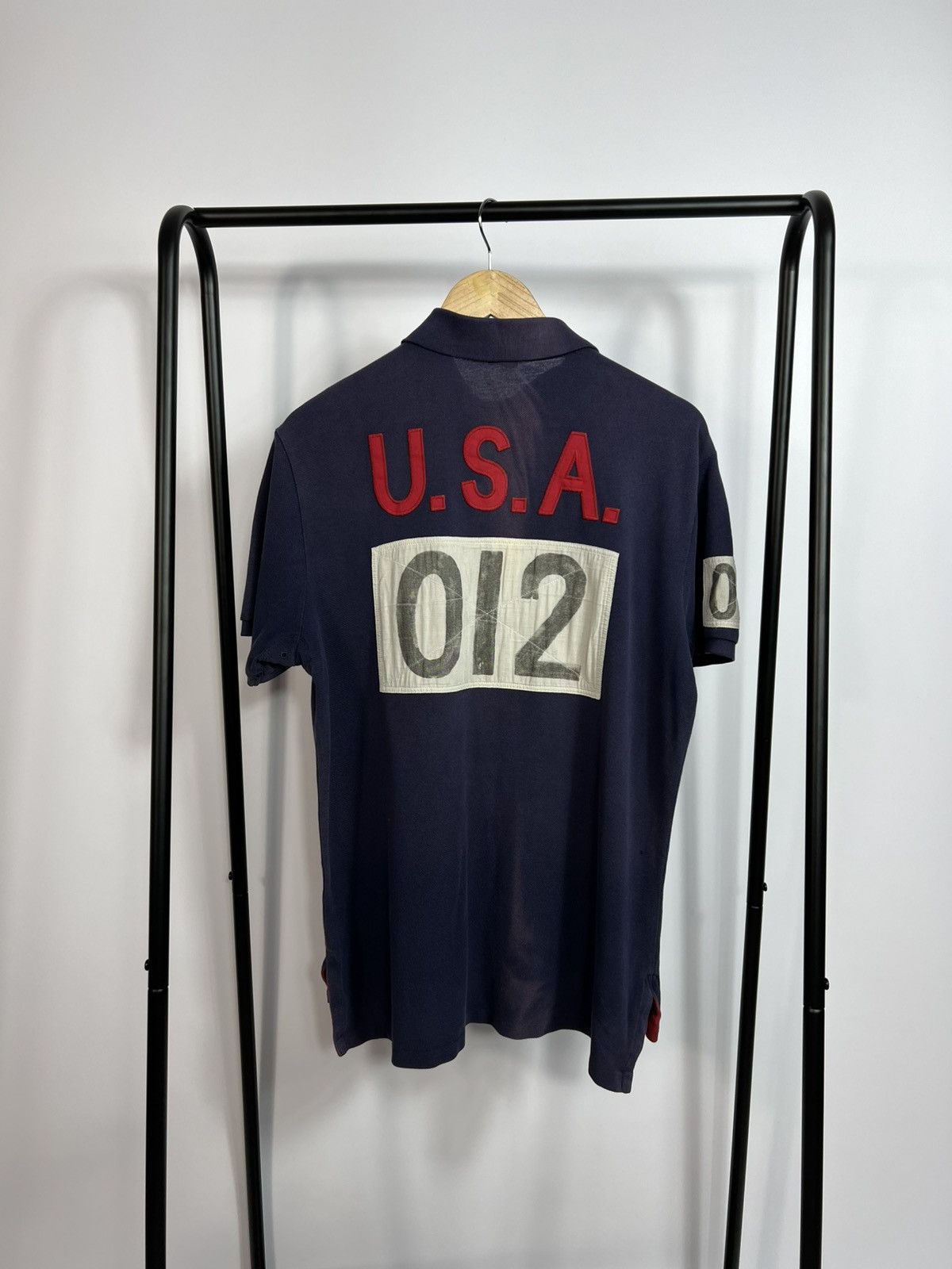 Polo Ralph Lauren Polo Ralph Lauren Vintage 00s Rare T&F Chief Keef USA Polo Size US L / EU 52-54 / 3 - 2 Thumbnail